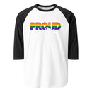 Proud Mom Rainbow Baseball T-shirt Unisex 3/4 Sleeve Raglan Shirt | Tultex 245