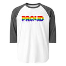 Proud Mom Rainbow Baseball T-shirt Unisex 3/4 Sleeve Raglan Shirt | Tultex 245