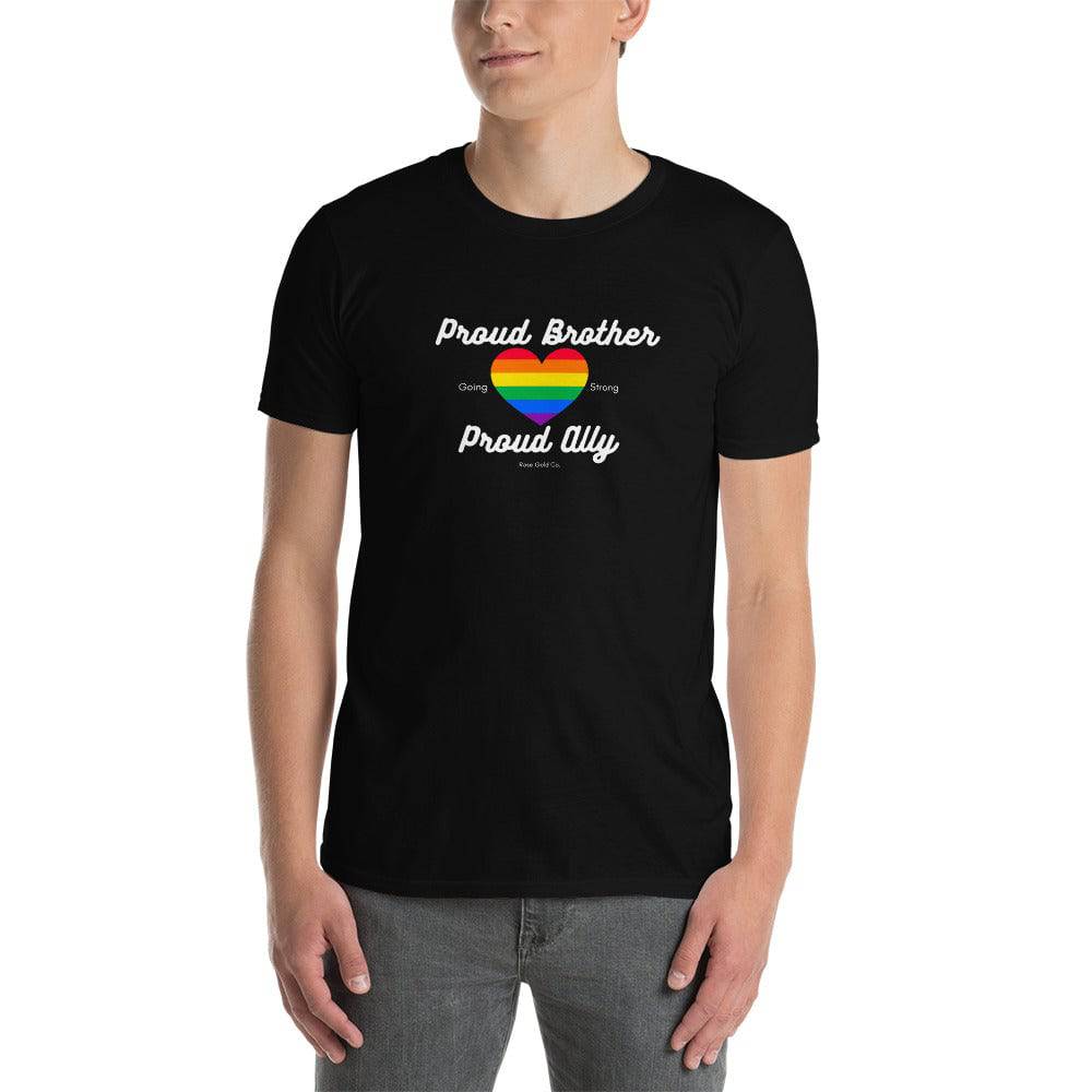 Proud Brother Ally Pride Short-Sleeve Unisex T-Shirt - Rose Gold Co. Shop