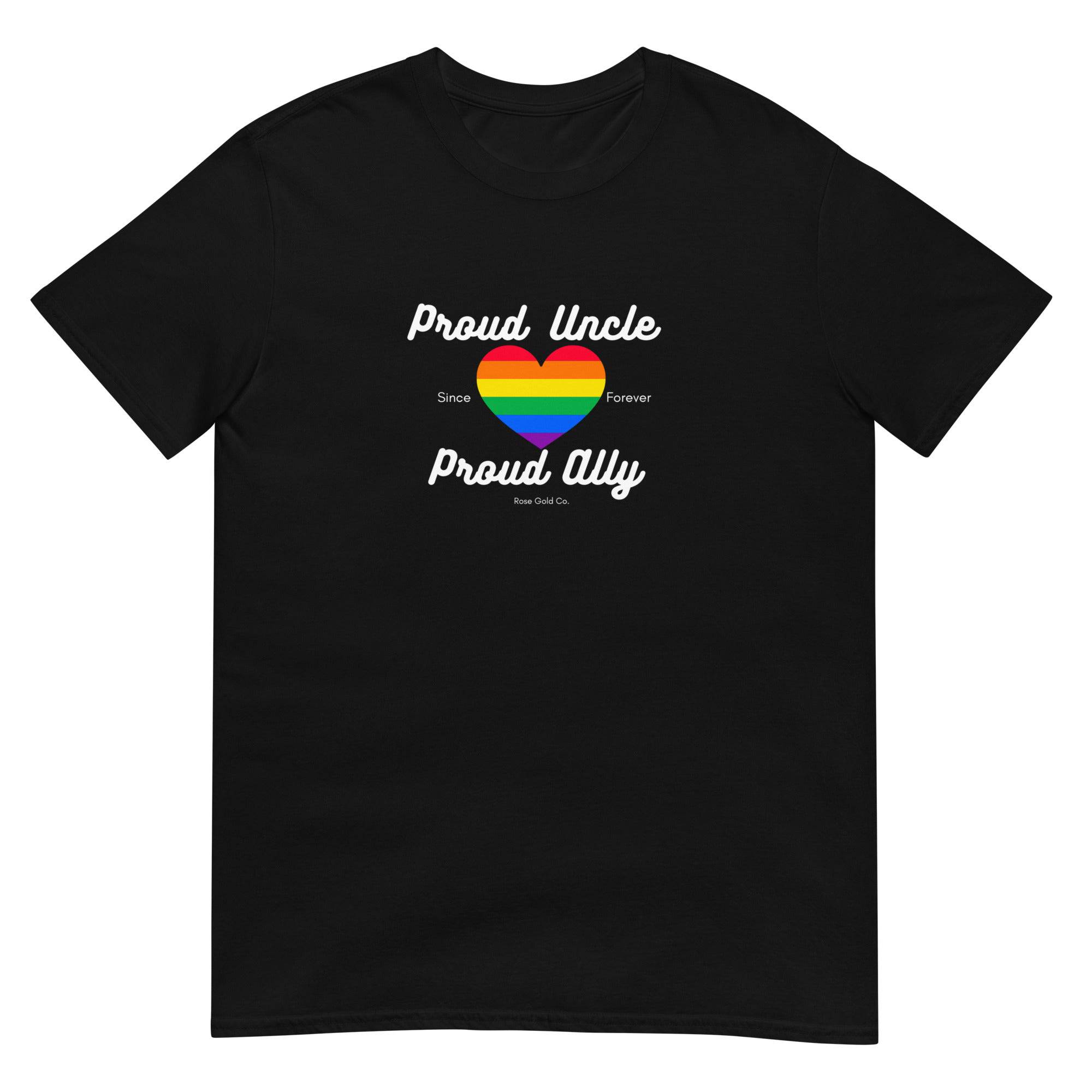 Proud Uncle Ally Pride Short-Sleeve Unisex T-Shirt - Rose Gold Co. Shop