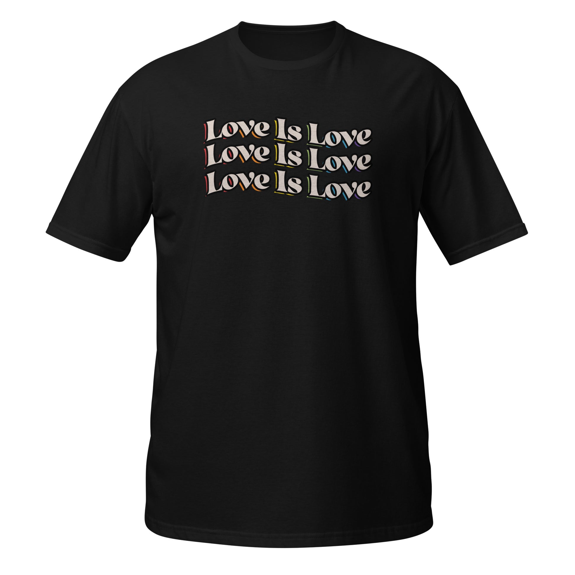 Love is Love Rainbow Shadow Unisex T-Shirt - Rose Gold Co. Shop