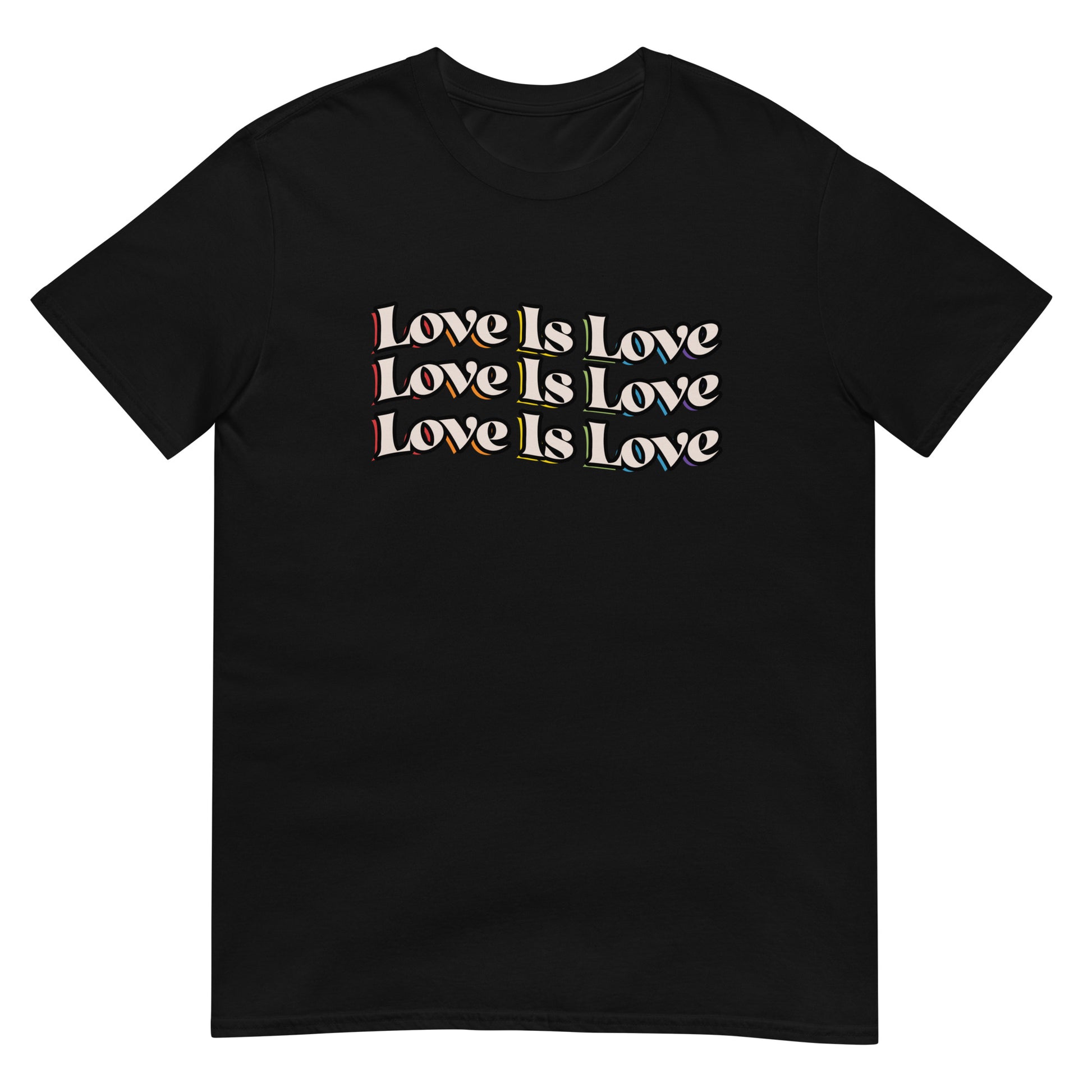 Love is Love Rainbow Shadow Unisex T-Shirt - Rose Gold Co. Shop