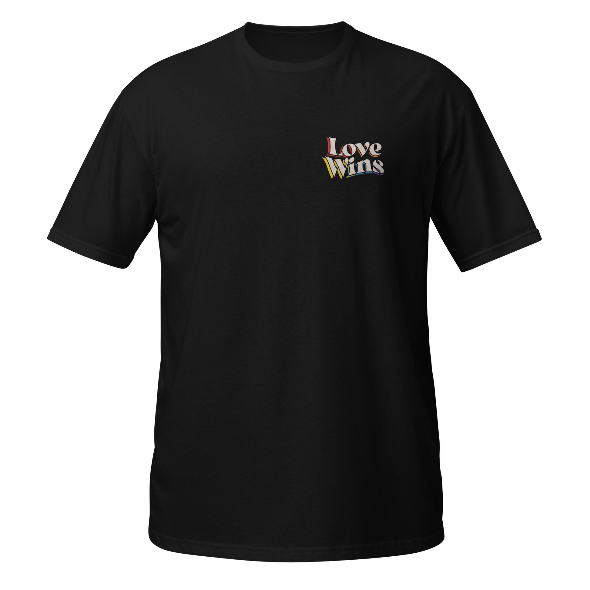 Love Wins Rainbow Shadow Front Back Unisex T-Shirt - Rose Gold Co. Shop