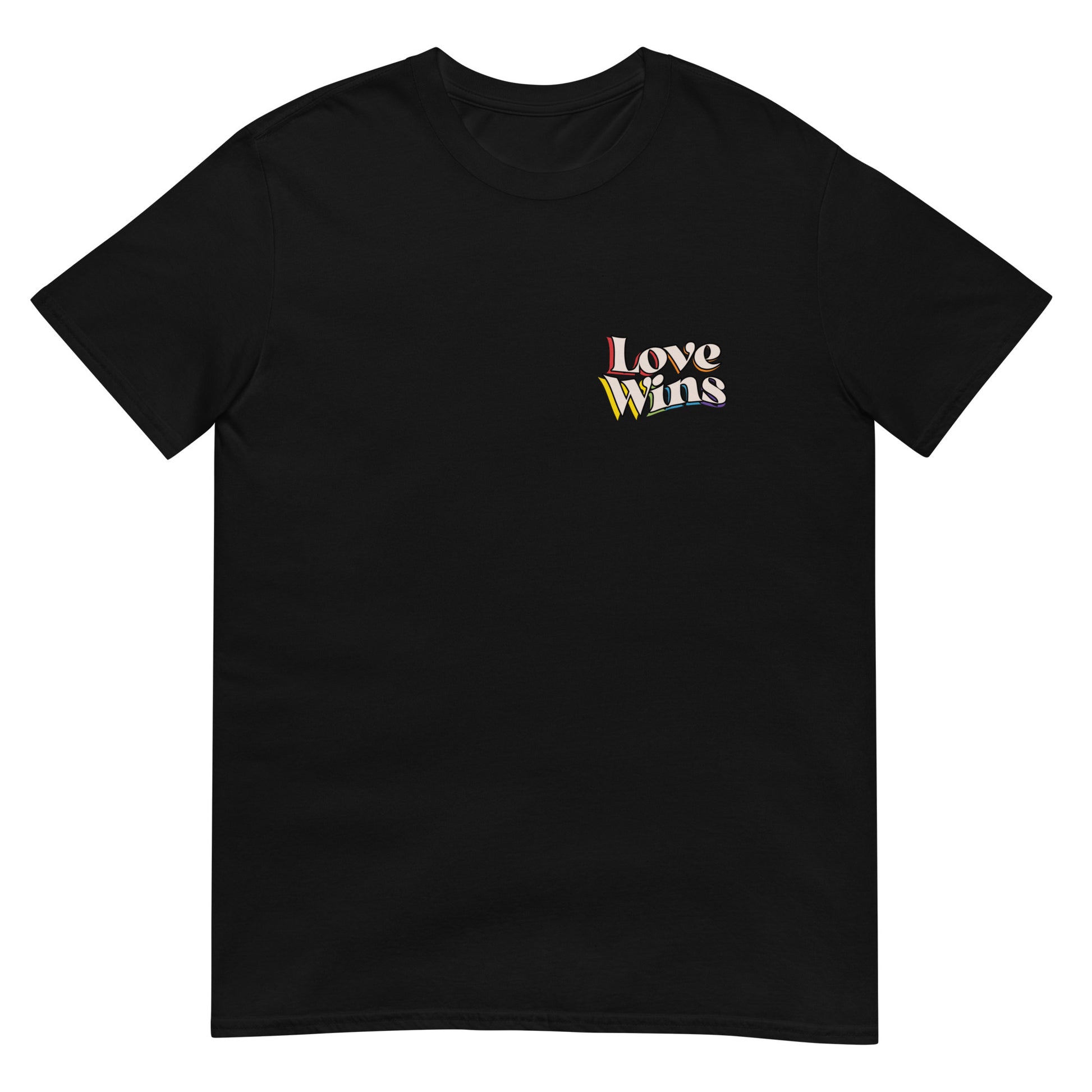 Love Wins Rainbow Shadow Front Back Unisex T-Shirt - Rose Gold Co. Shop