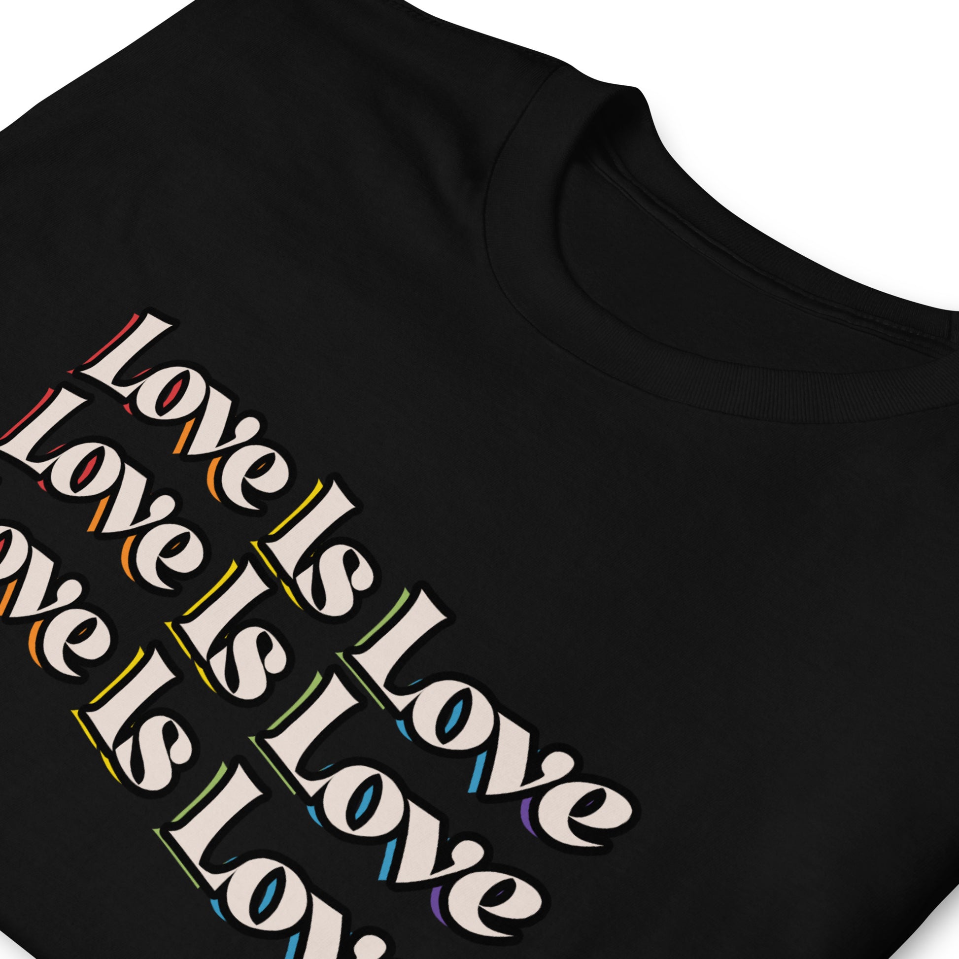 Love is Love Rainbow Shadow Unisex T-Shirt - Rose Gold Co. Shop