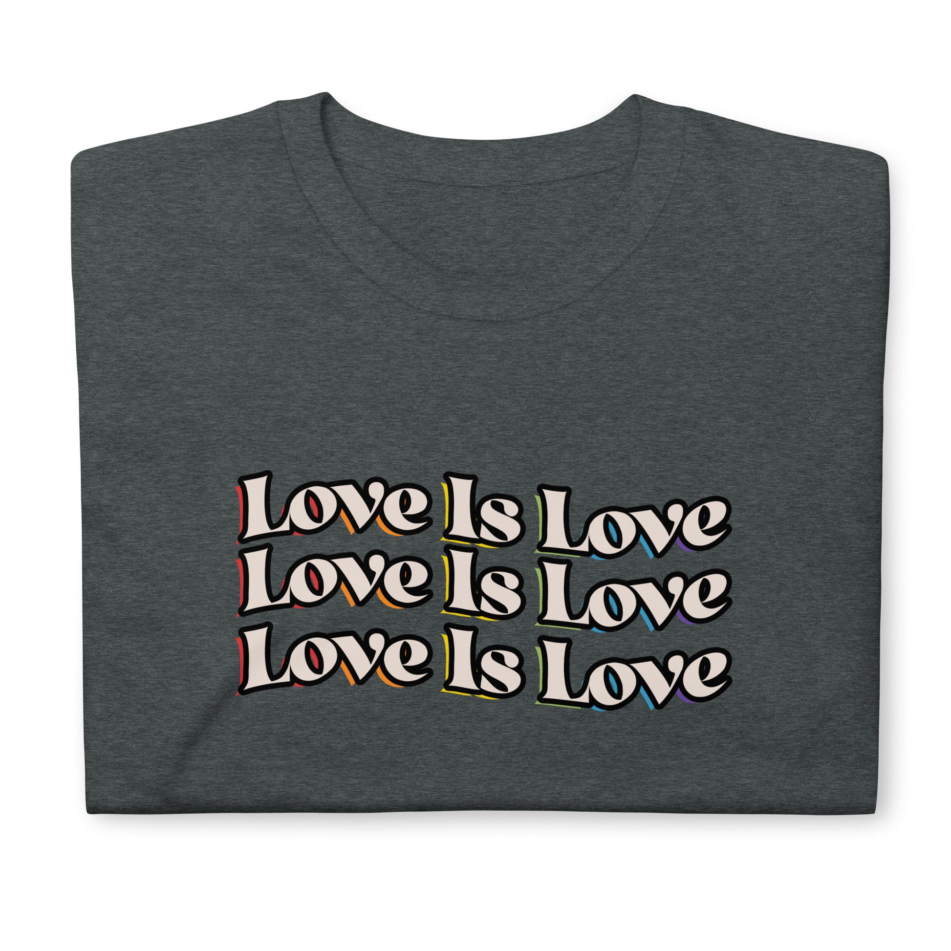 Love is Love Rainbow Shadow Unisex T-Shirt - Rose Gold Co. Shop