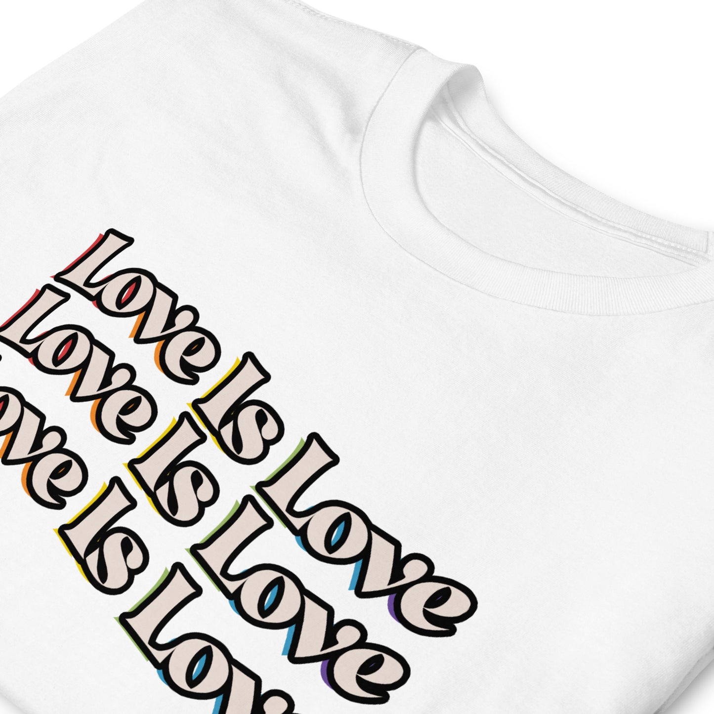 Love is Love Rainbow Shadow Unisex T-Shirt - Rose Gold Co. Shop