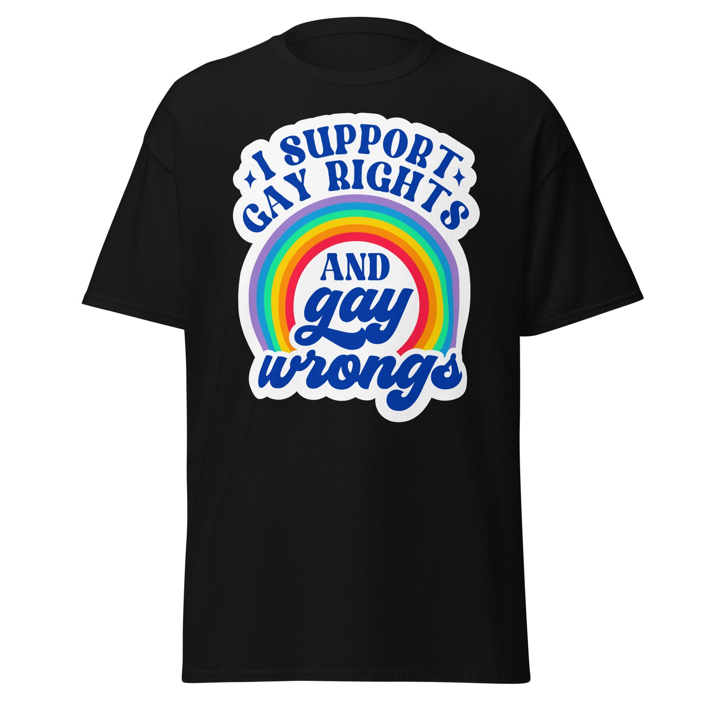 I SUPPORT GAY RIGHTS AND gay wrongs Unisex T Shirt