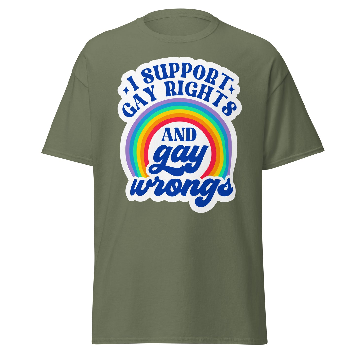 I SUPPORT GAY RIGHTS AND gay wrongs Unisex T Shirt