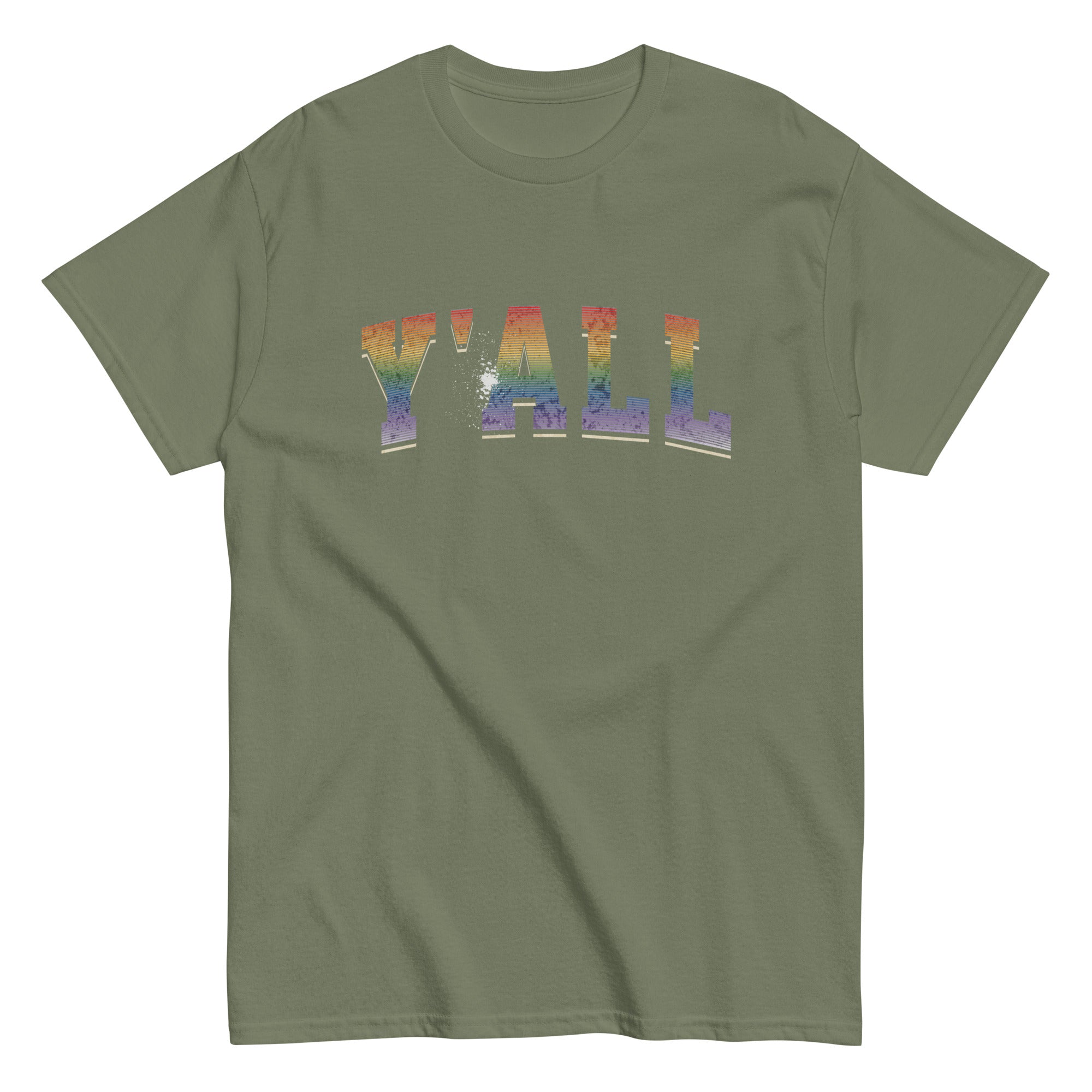 Gay Pride Y'all Rainbow Varsity T-Shirt