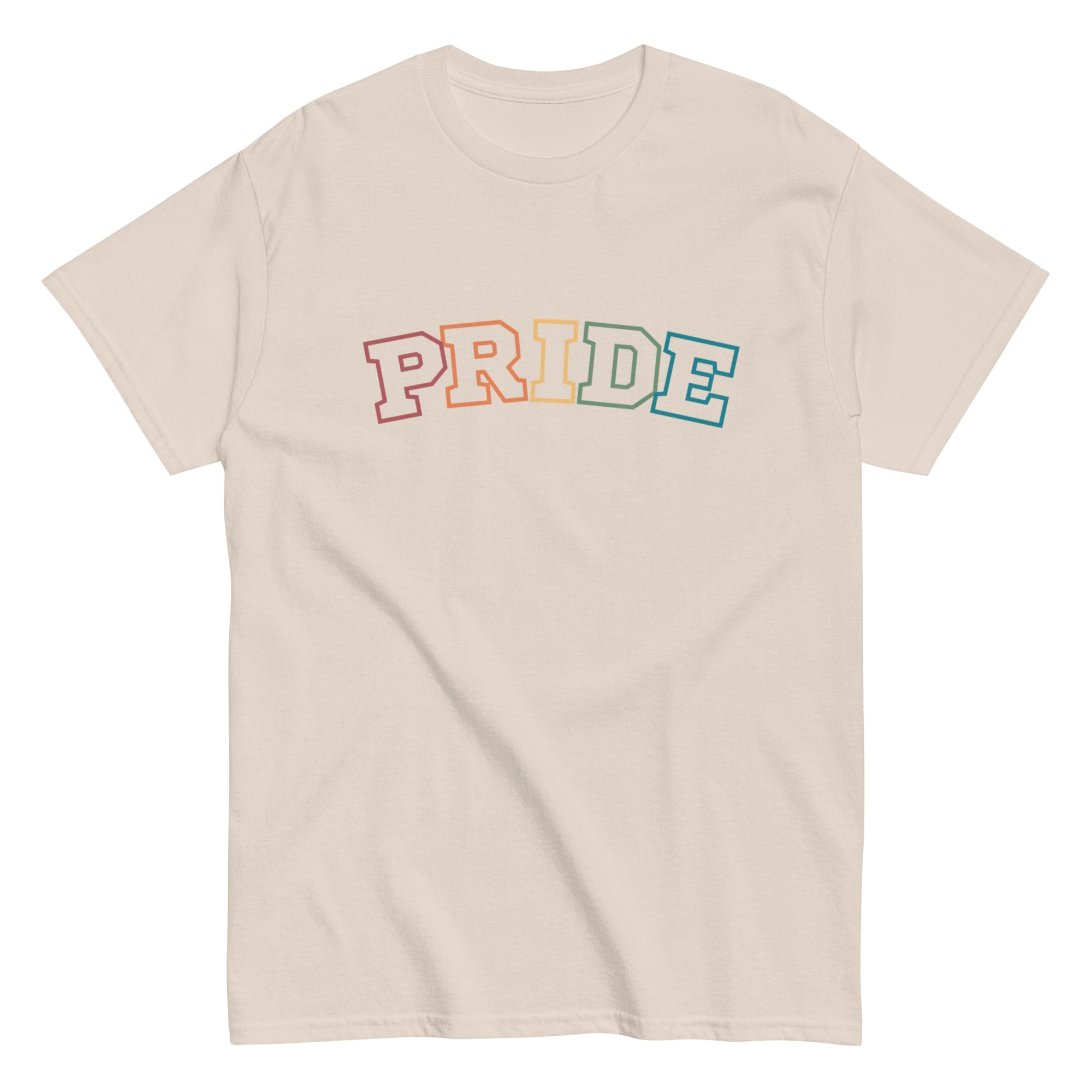 PRIDE Rainbow Varsity T Shirt