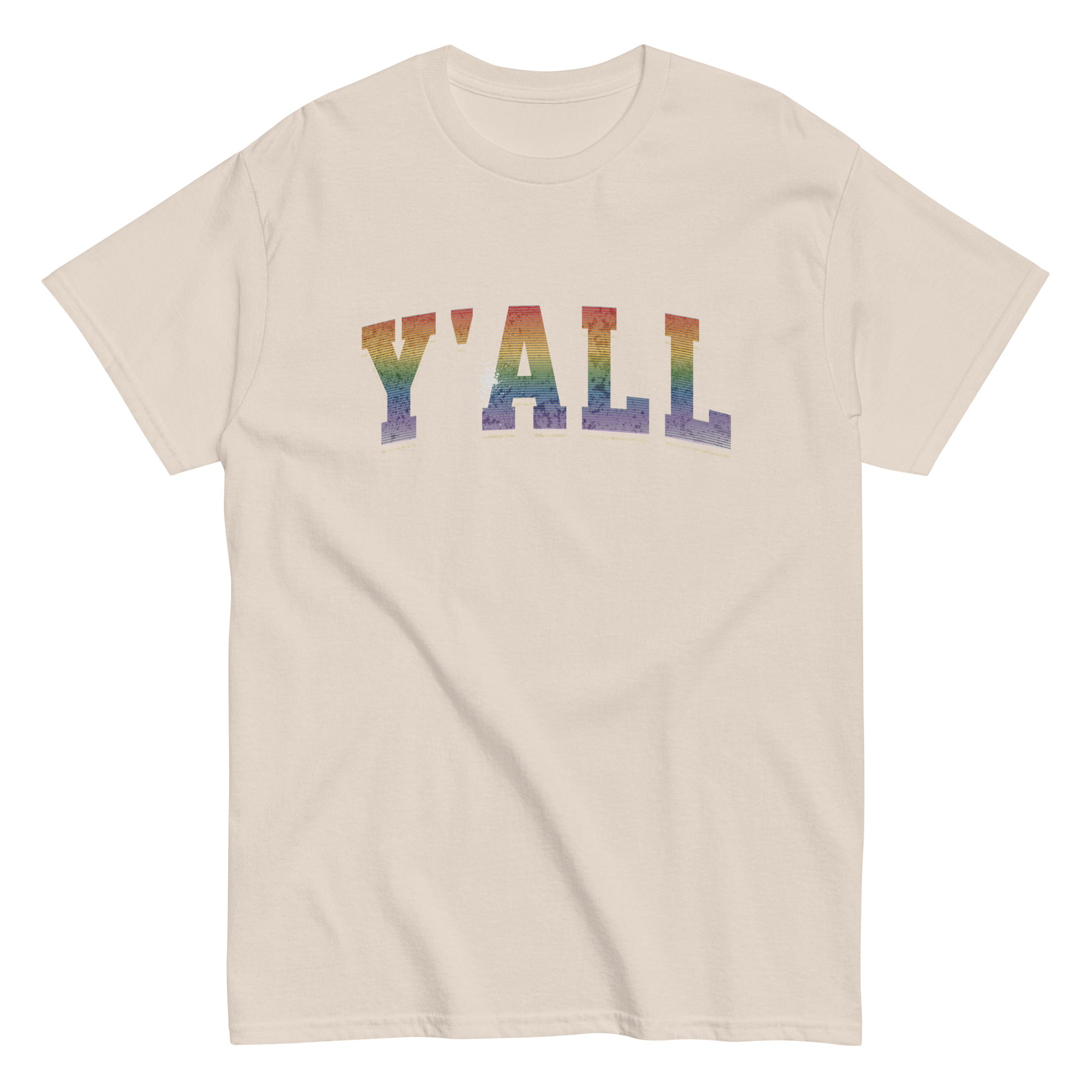 Gay Pride Y'all Rainbow Varsity T-Shirt