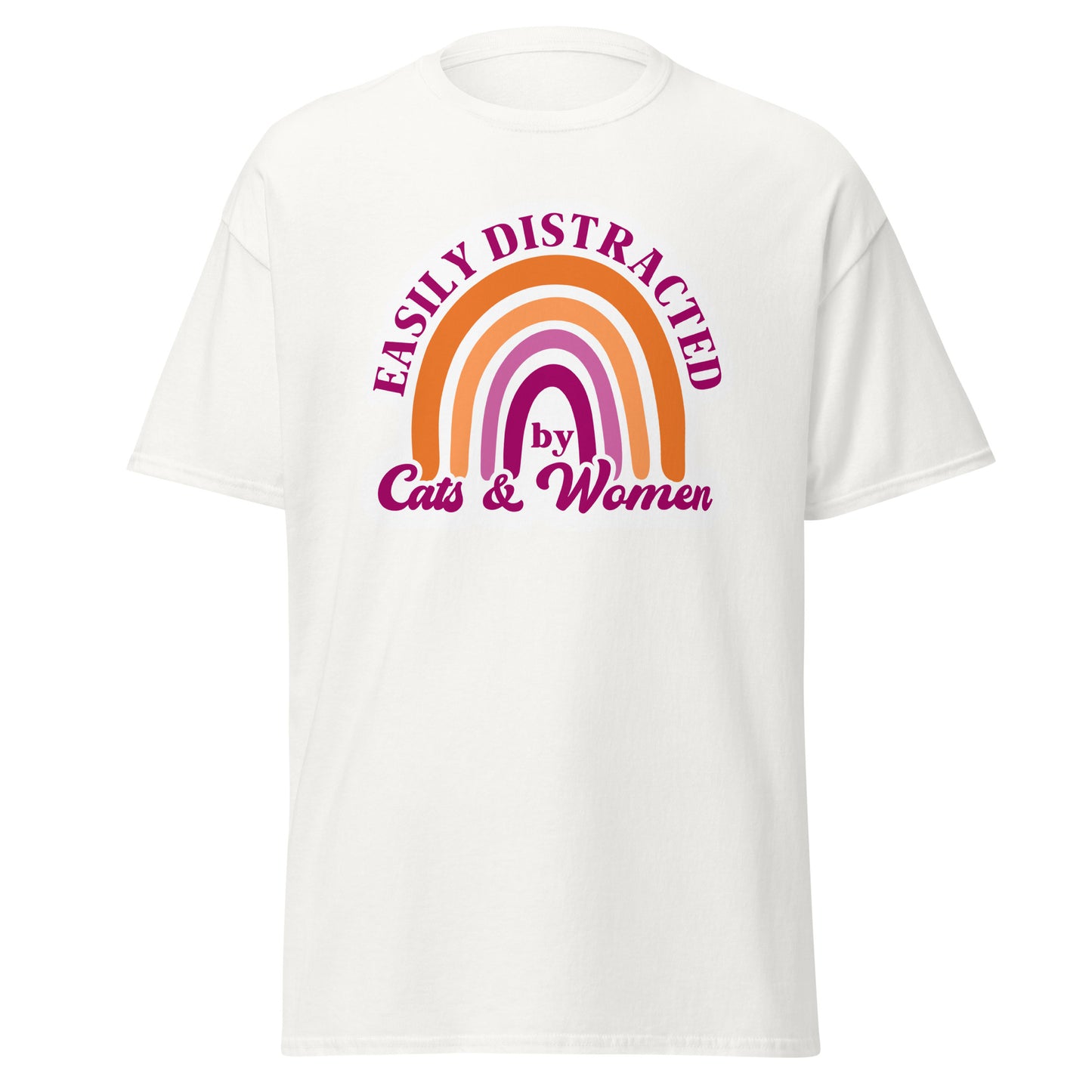 EASILY DISTRACTED by CATS & WOMEN Unisex T Shirt