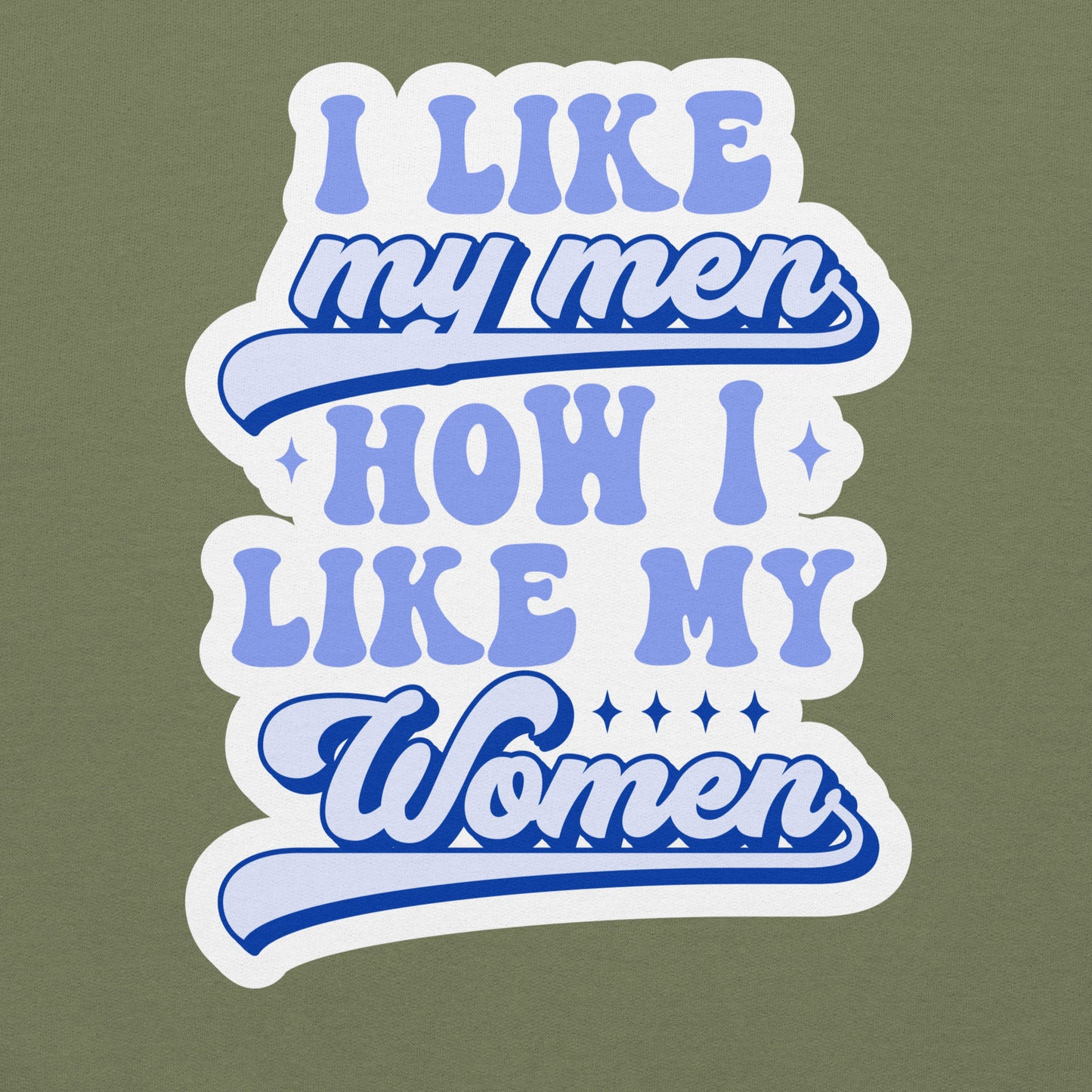 I LIKE my men HOW I LIKE MY WOMEN Unisex Sweat Shirt