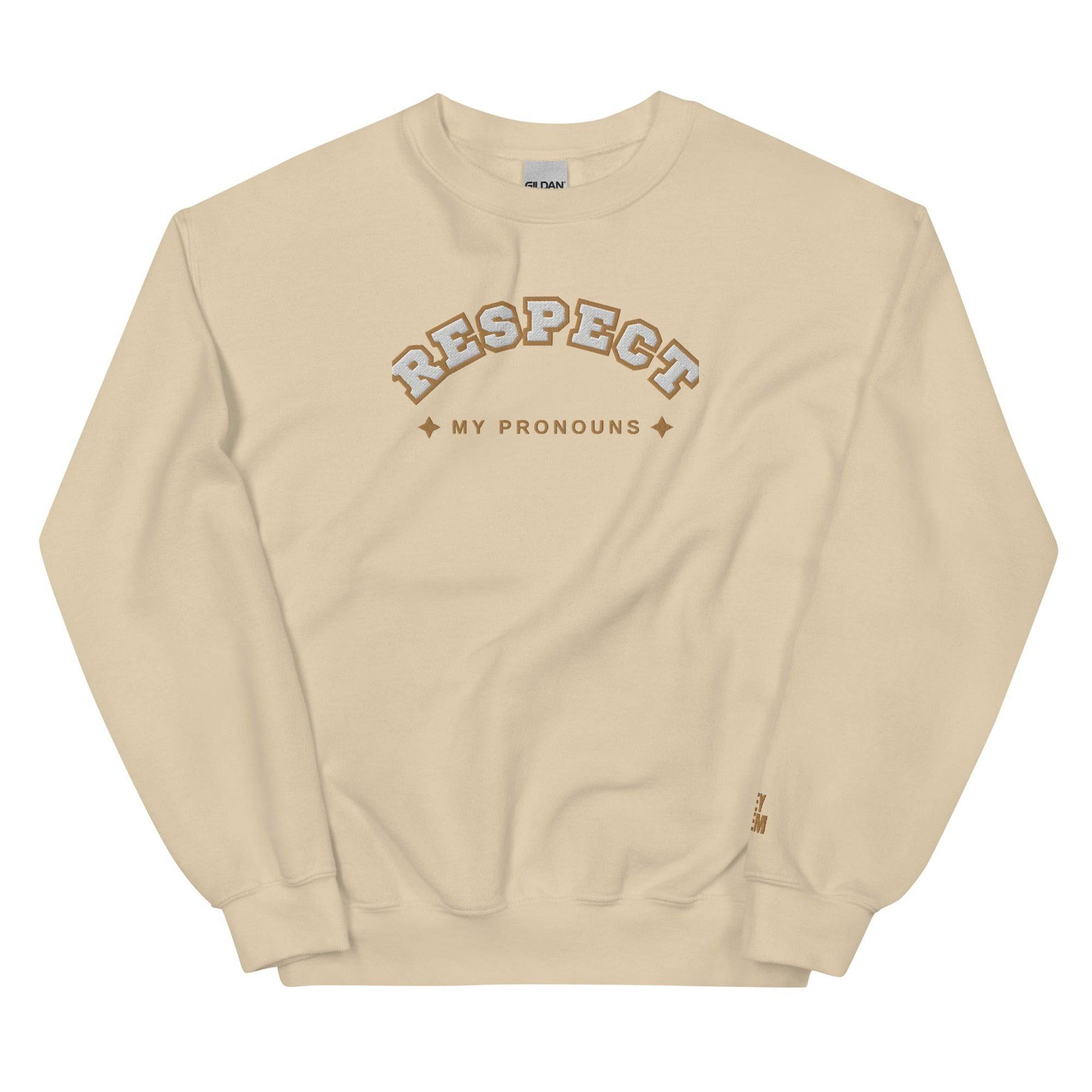 Respect My Pronouns Unisex Sweatshirt - Rose Gold Co. Shop