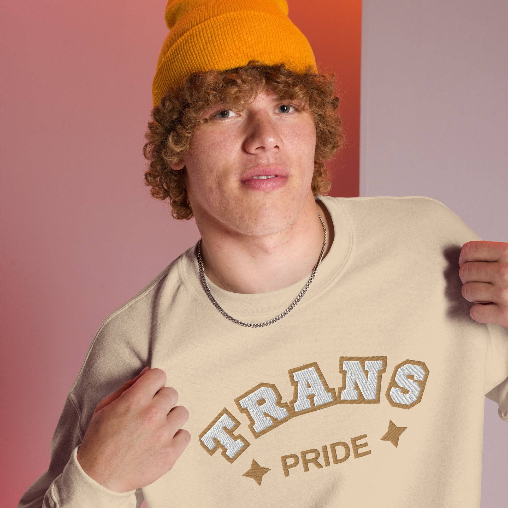 Trans Pride Embroidered Unisex Sweatshirt - Rose Gold Co. Shop