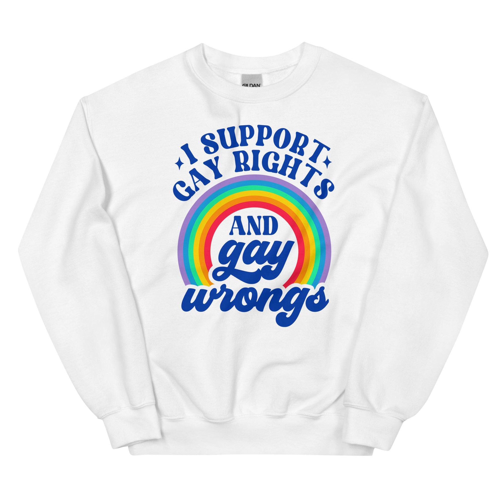 I SUPPORT GAY RIGHTS AND gay wrongs Unisex Sweat Shirt