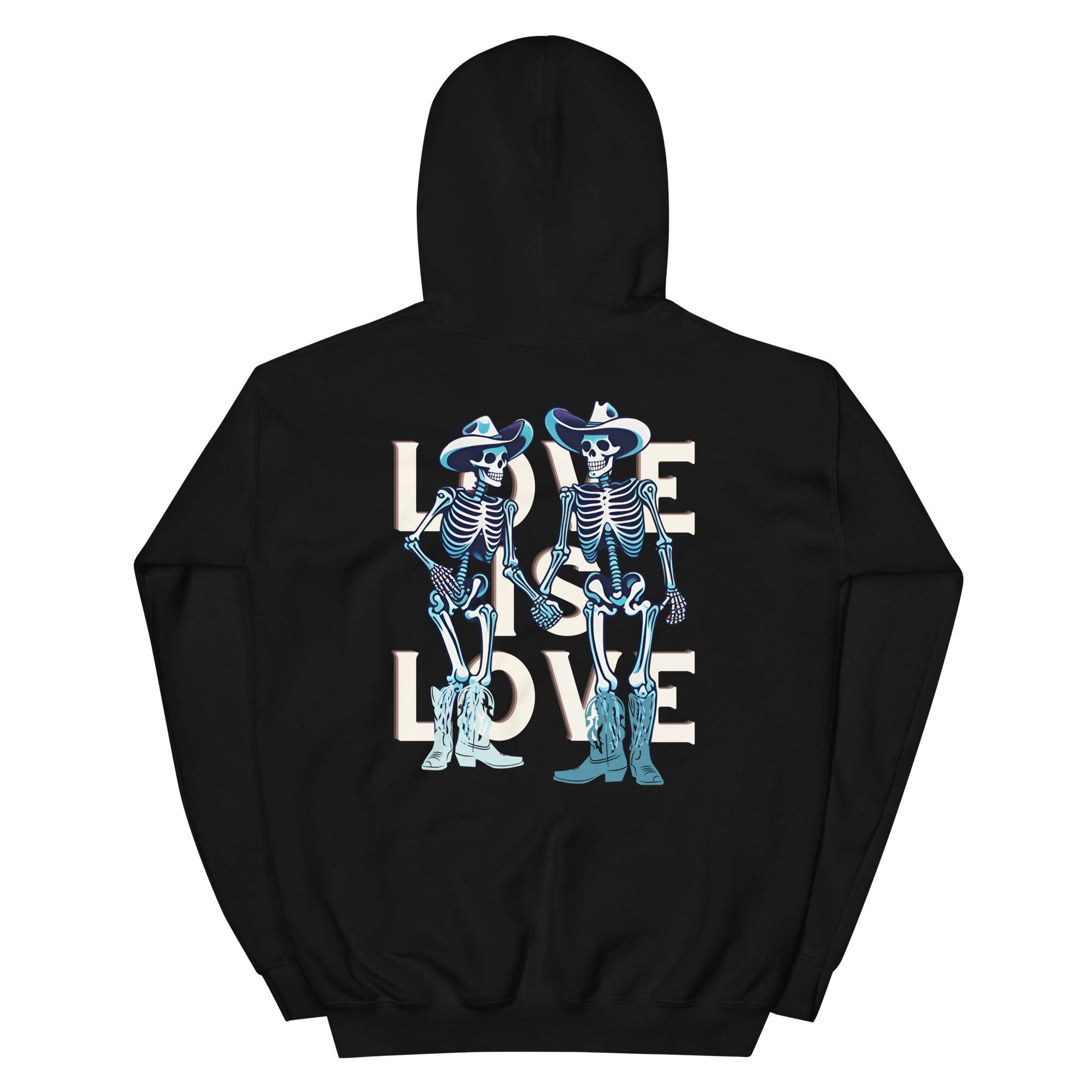 Love Is Love Skeleton Unisex Hoodie - Rose Gold Co. Shop