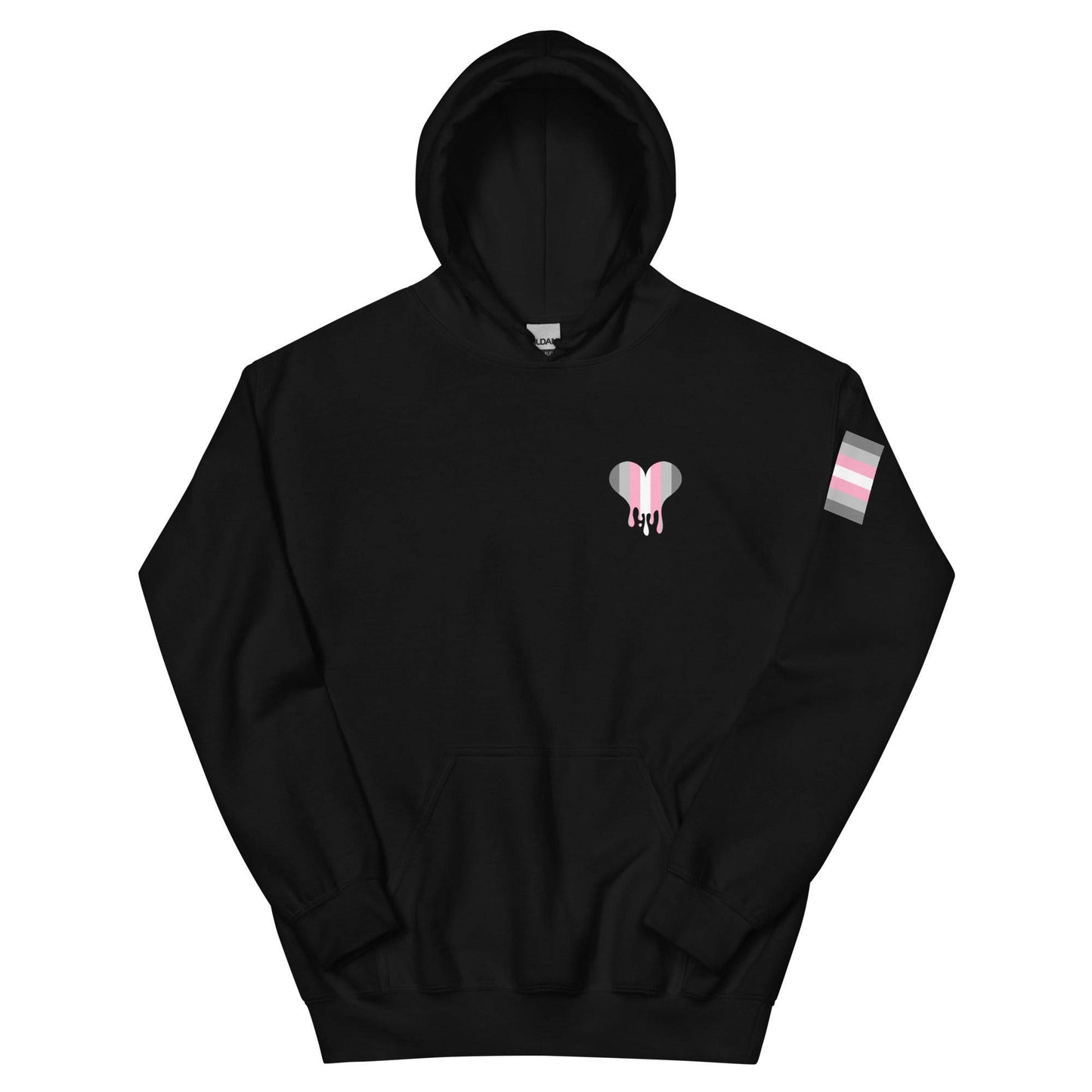 Demi Girl Pride Dripping Heart Unisex Hoodie - Rose Gold Co. Shop