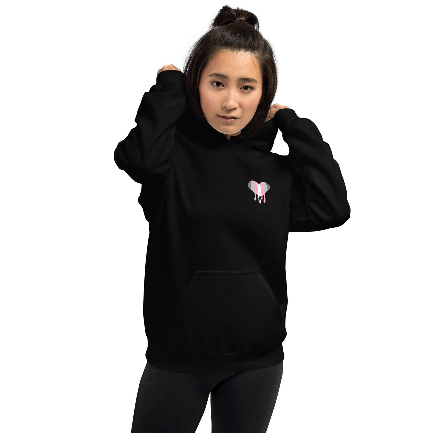 Demi Girl Pride Dripping Heart Unisex Hoodie - Rose Gold Co. Shop