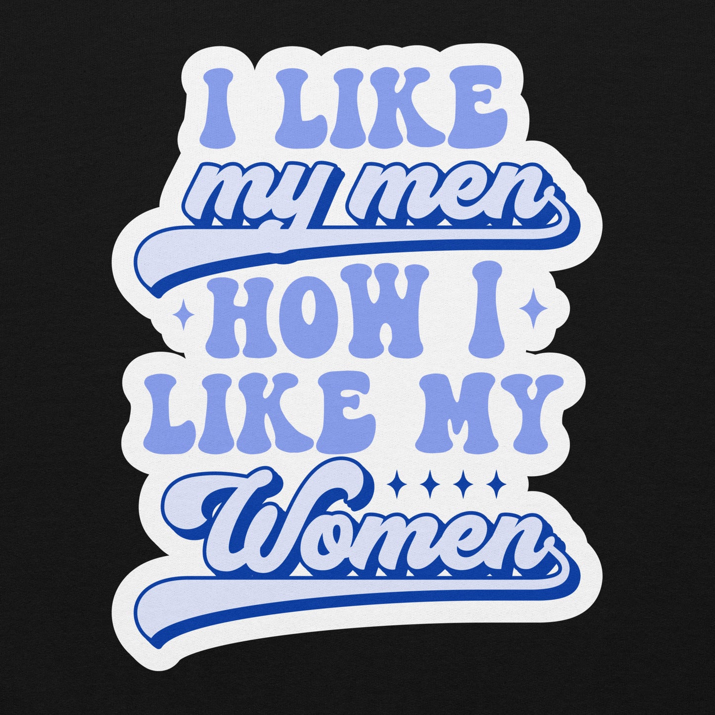 I LIKE my men HOW I LIKE MY WOMEN Unisex Sweat Shirt