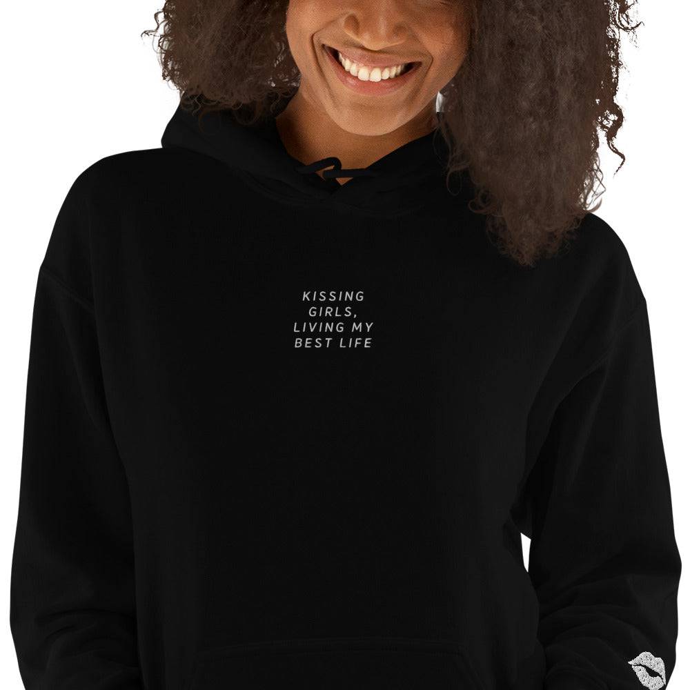 Kissing Girls Living My Best life Hoodie Unisex Hoodie - Rose Gold Co. Shop