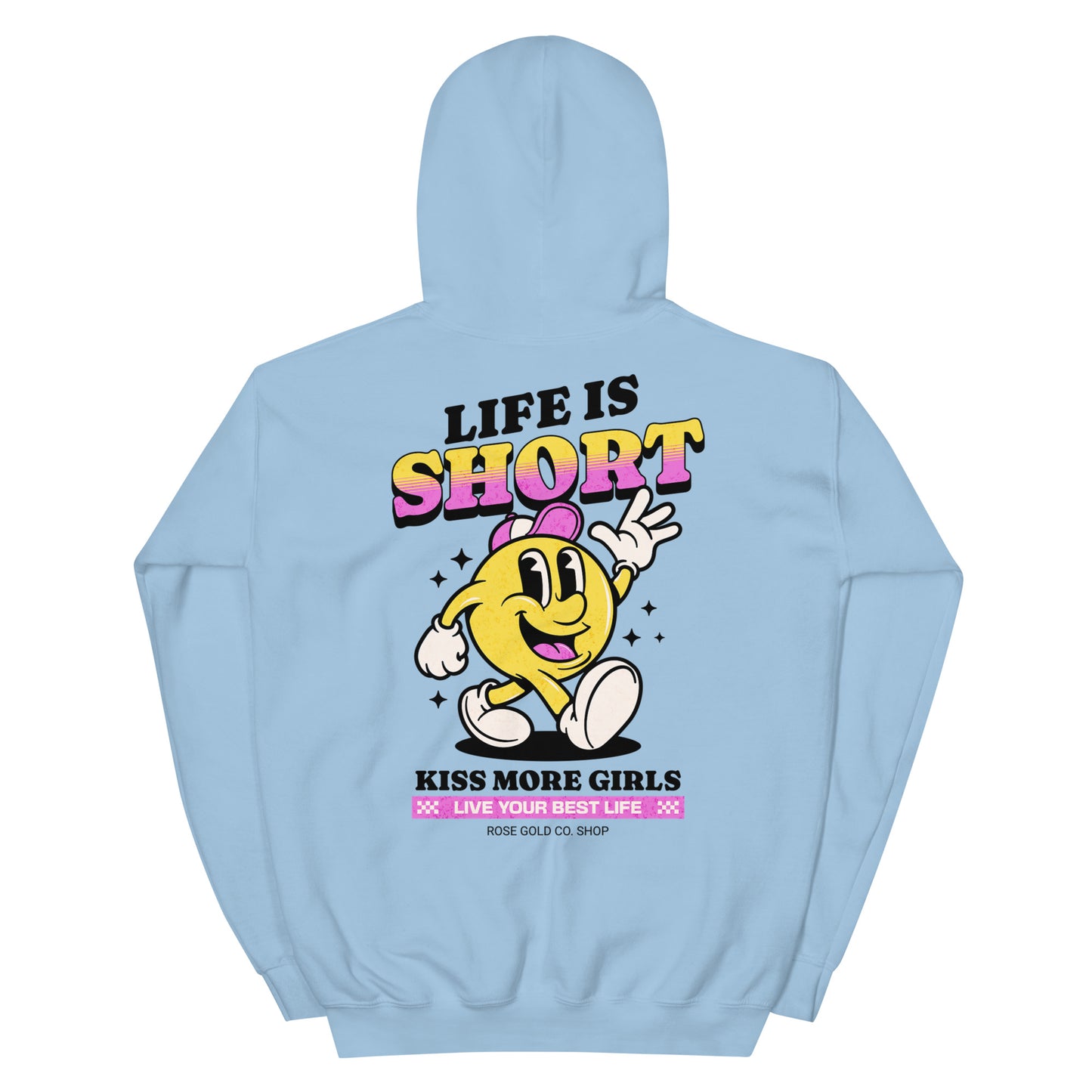 Life is Short Kiss More Girls Premium WLW Hoodie