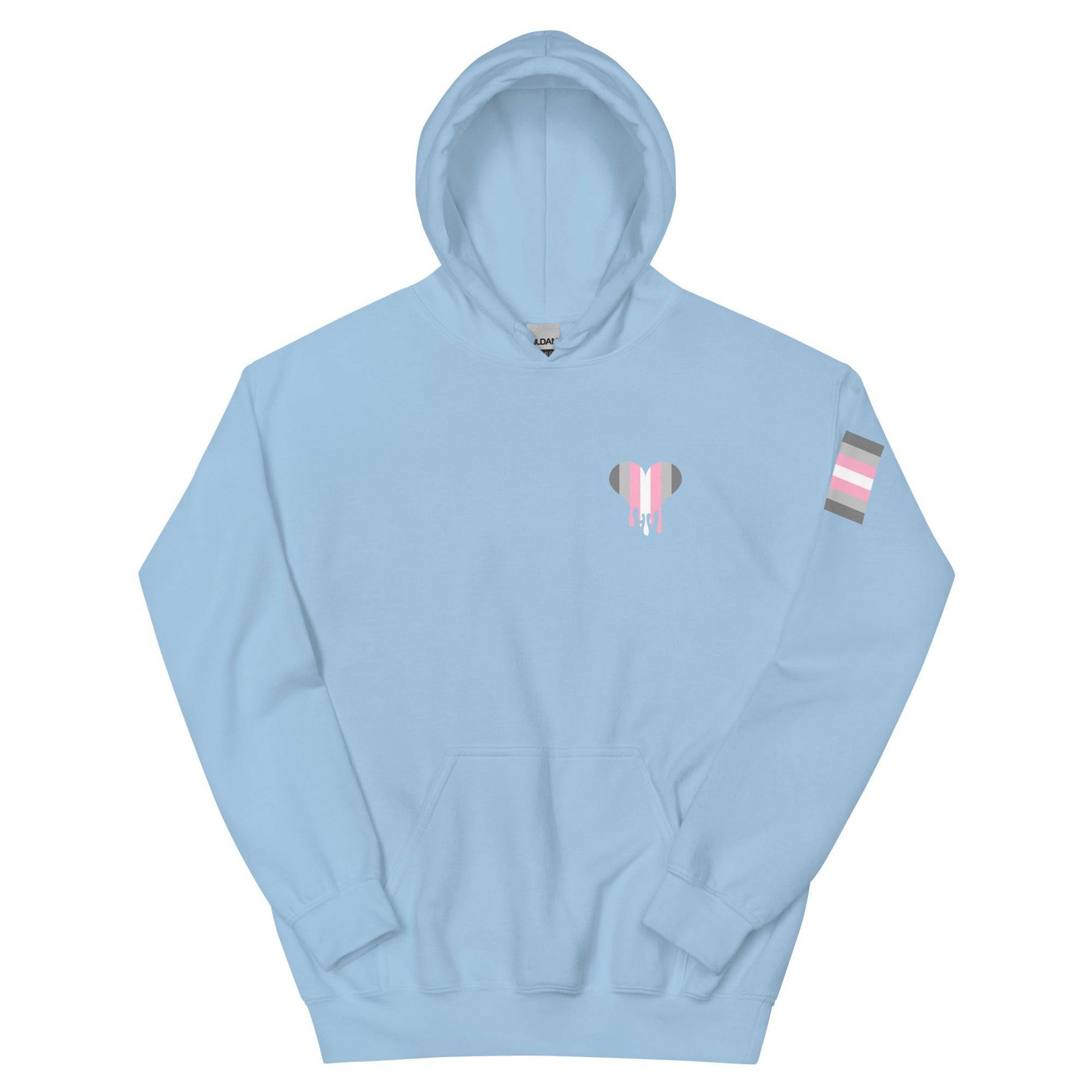 Demi Girl Pride Dripping Heart Unisex Hoodie - Rose Gold Co. Shop