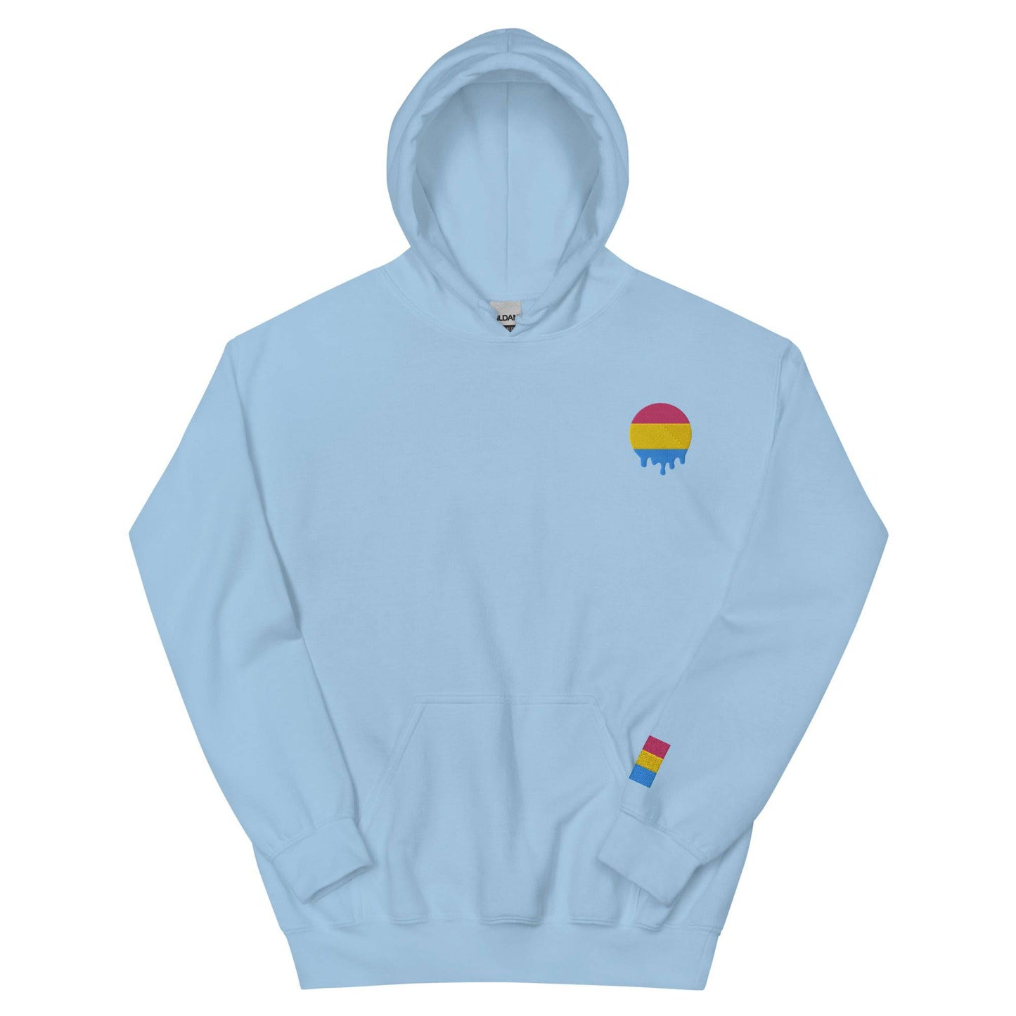 Premium Melting Pansexual Pride Embroidered Hoodie - Rose Gold Co. Shop