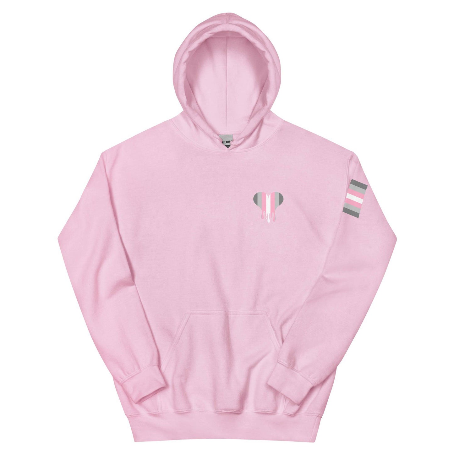 Demi Girl Pride Dripping Heart Unisex Hoodie - Rose Gold Co. Shop