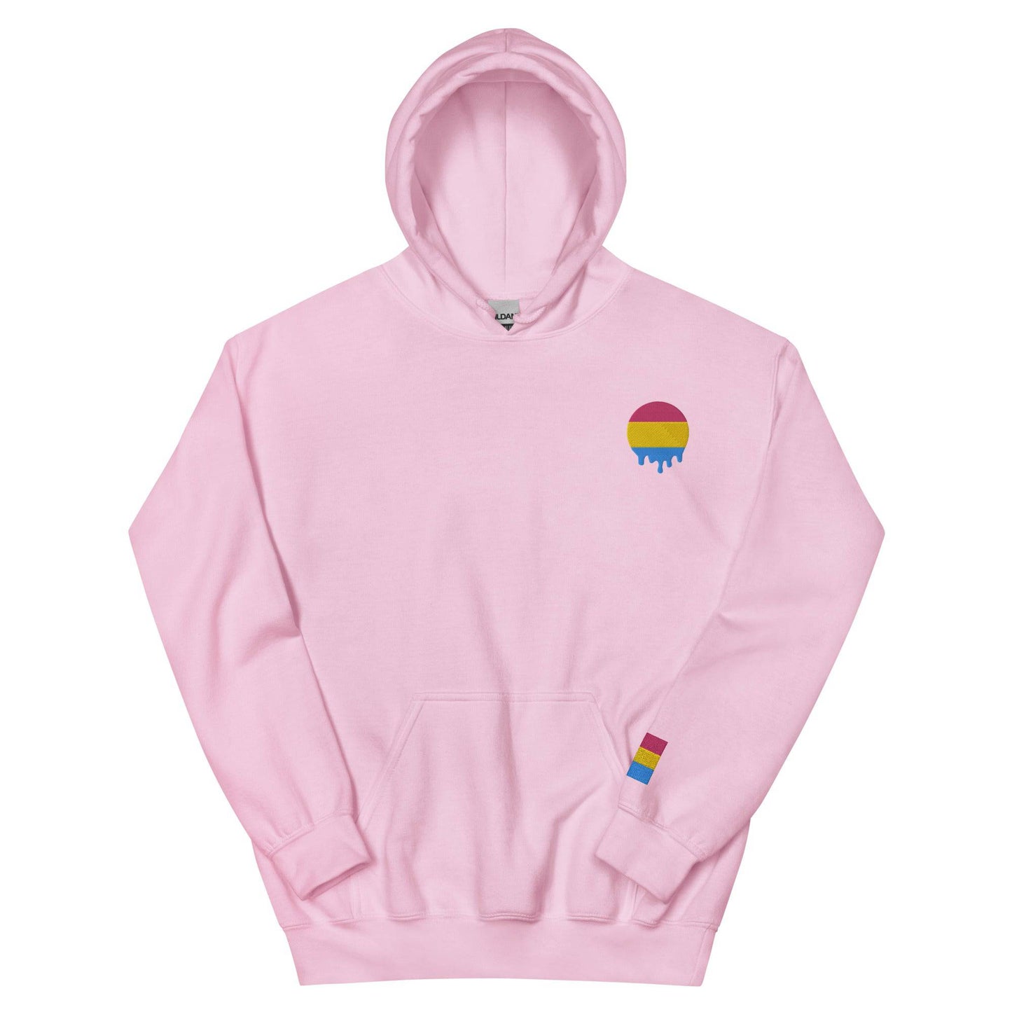 Premium Melting Pansexual Pride Embroidered Hoodie - Rose Gold Co. Shop