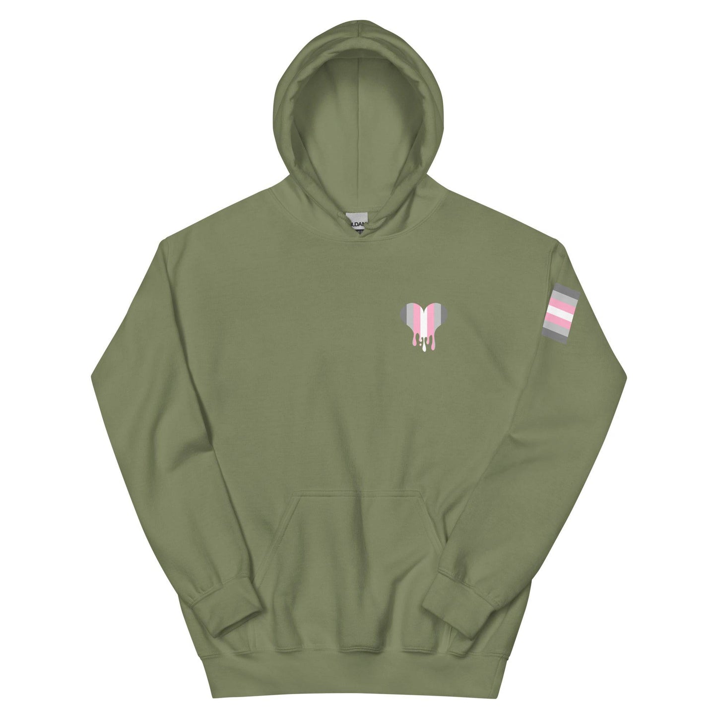 Demi Girl Pride Dripping Heart Unisex Hoodie - Rose Gold Co. Shop