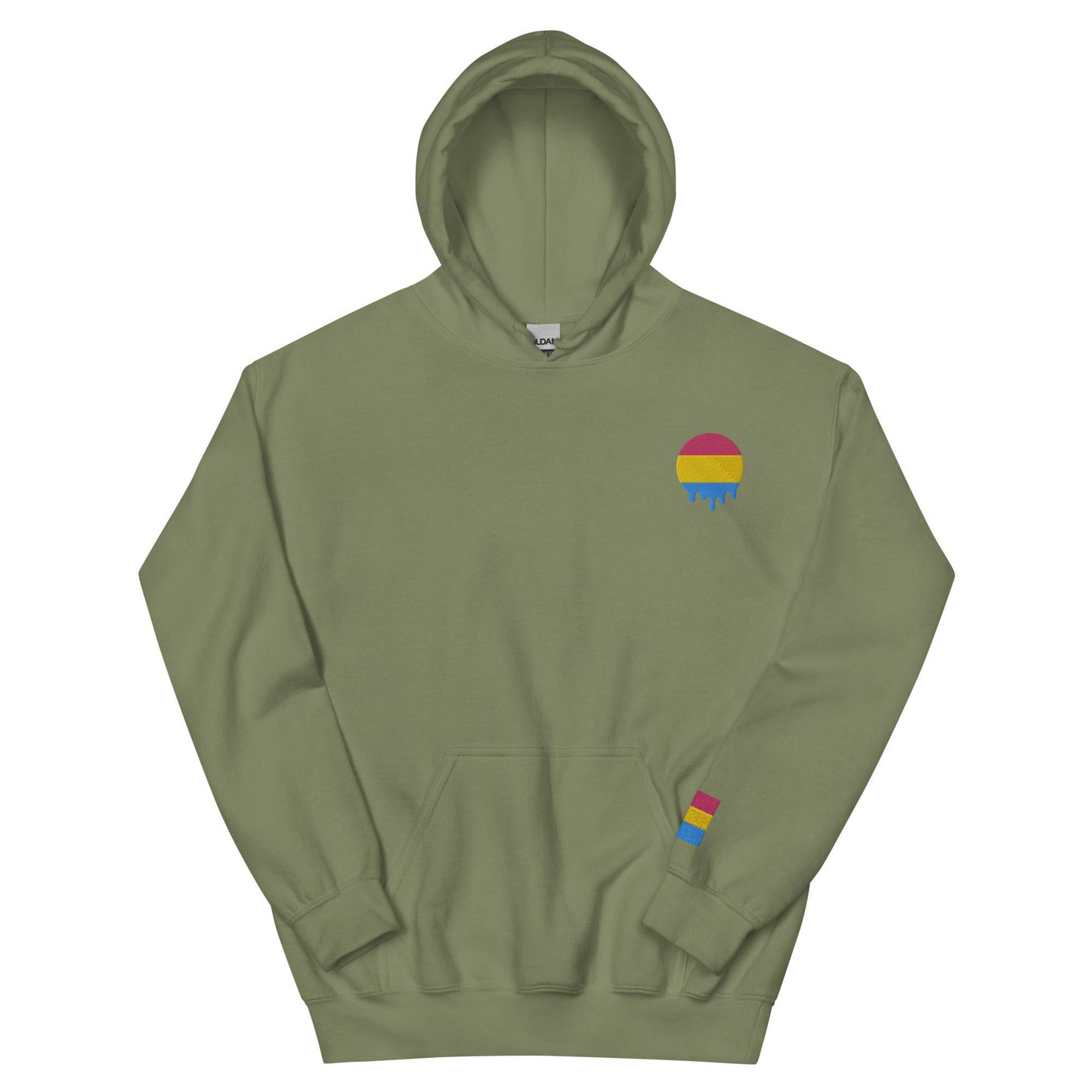 Premium Melting Pansexual Pride Embroidered Hoodie - Rose Gold Co. Shop