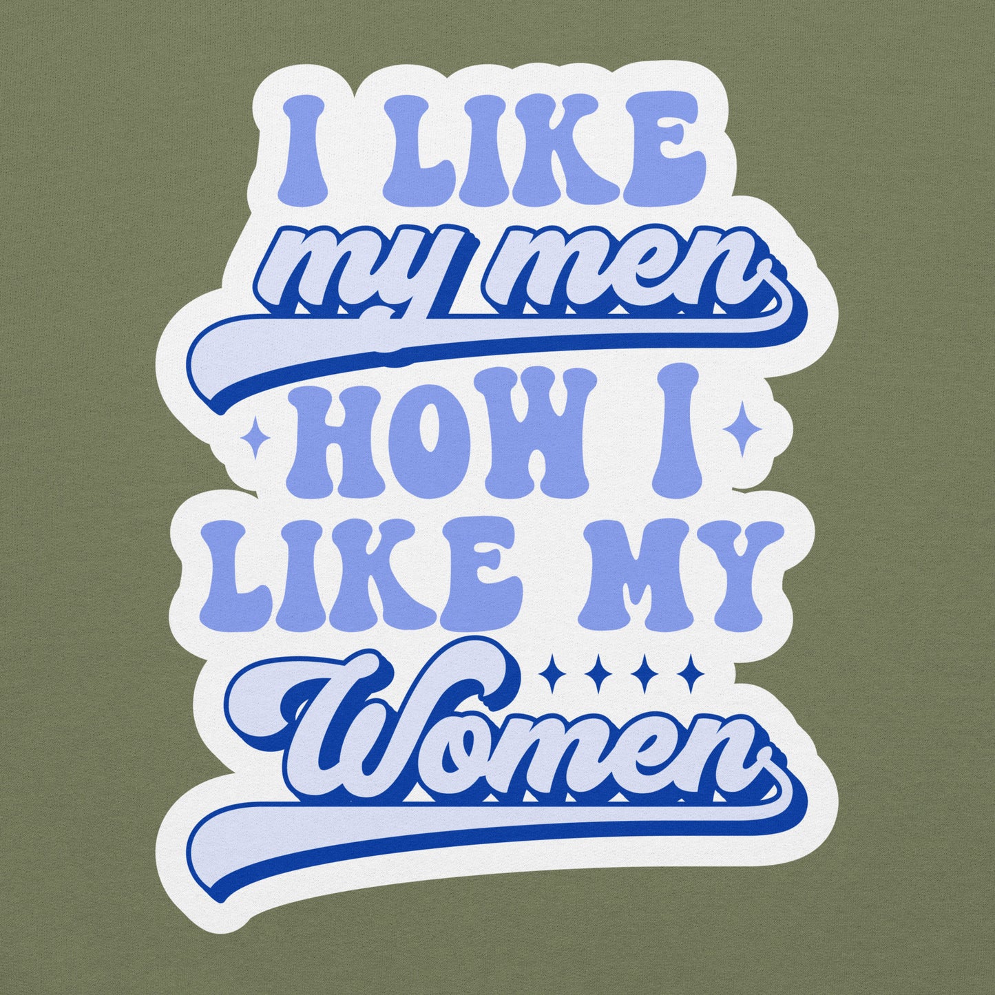 I LIKE my men HOW I LIKE MY WOMEN Unisex Sweat Shirt