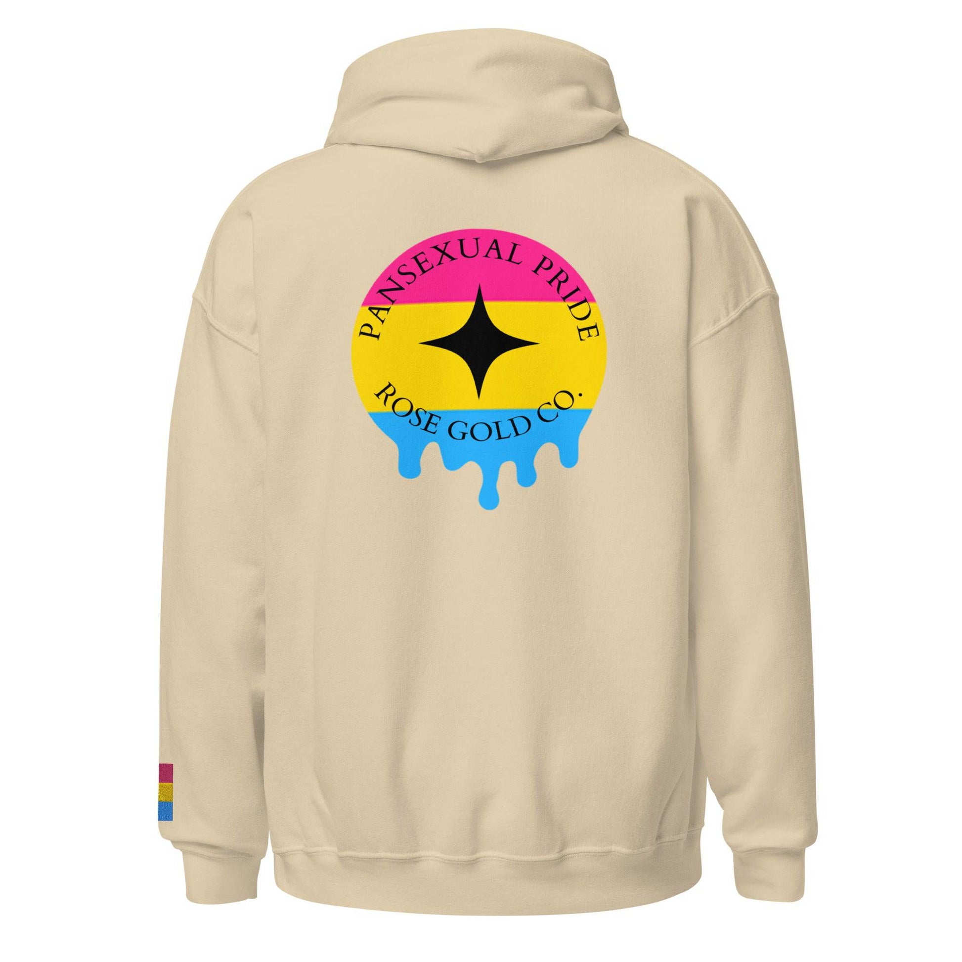 Premium Melting Pansexual Pride Embroidered Hoodie - Rose Gold Co. Shop