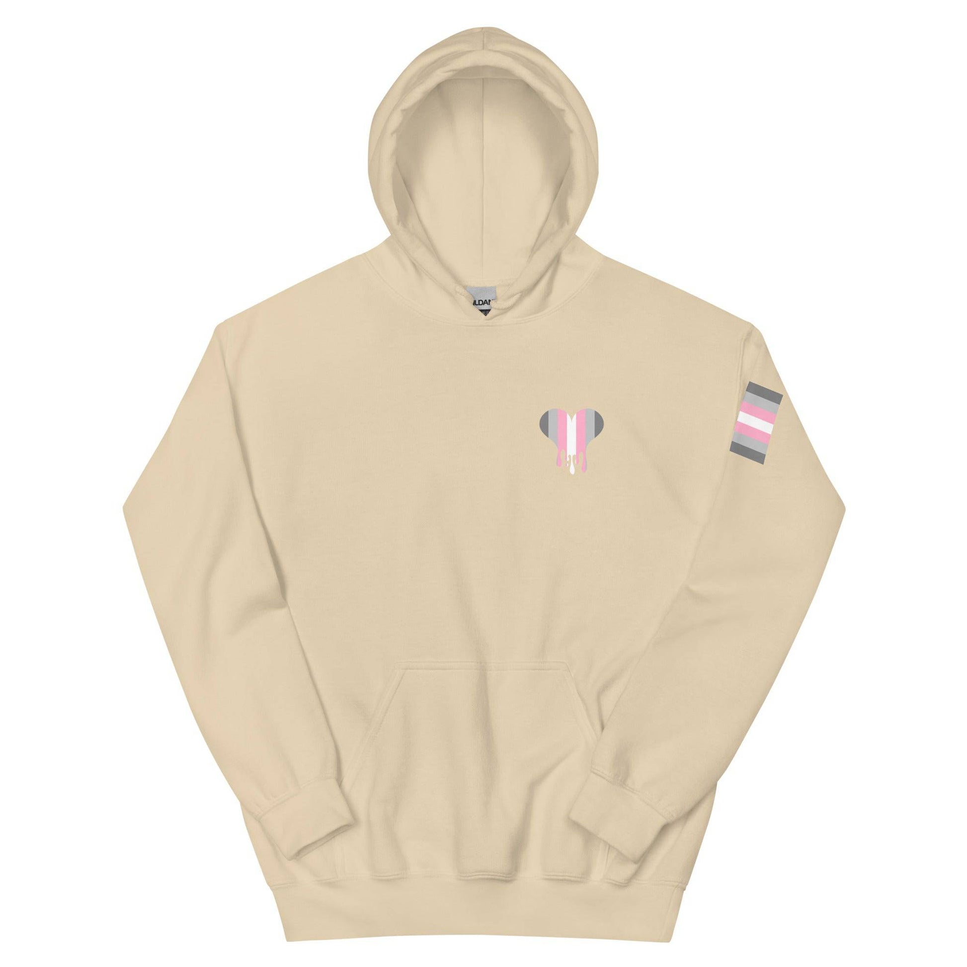 Demi Girl Pride Dripping Heart Unisex Hoodie - Rose Gold Co. Shop