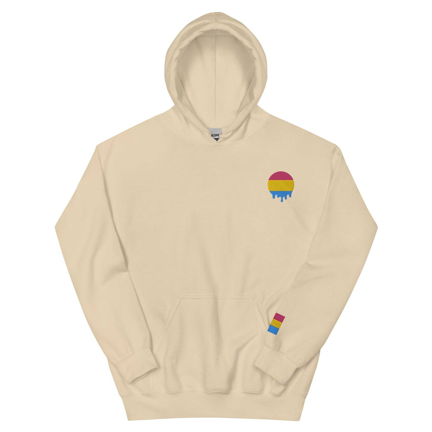 Premium Melting Pansexual Pride Embroidered Hoodie - Rose Gold Co. Shop