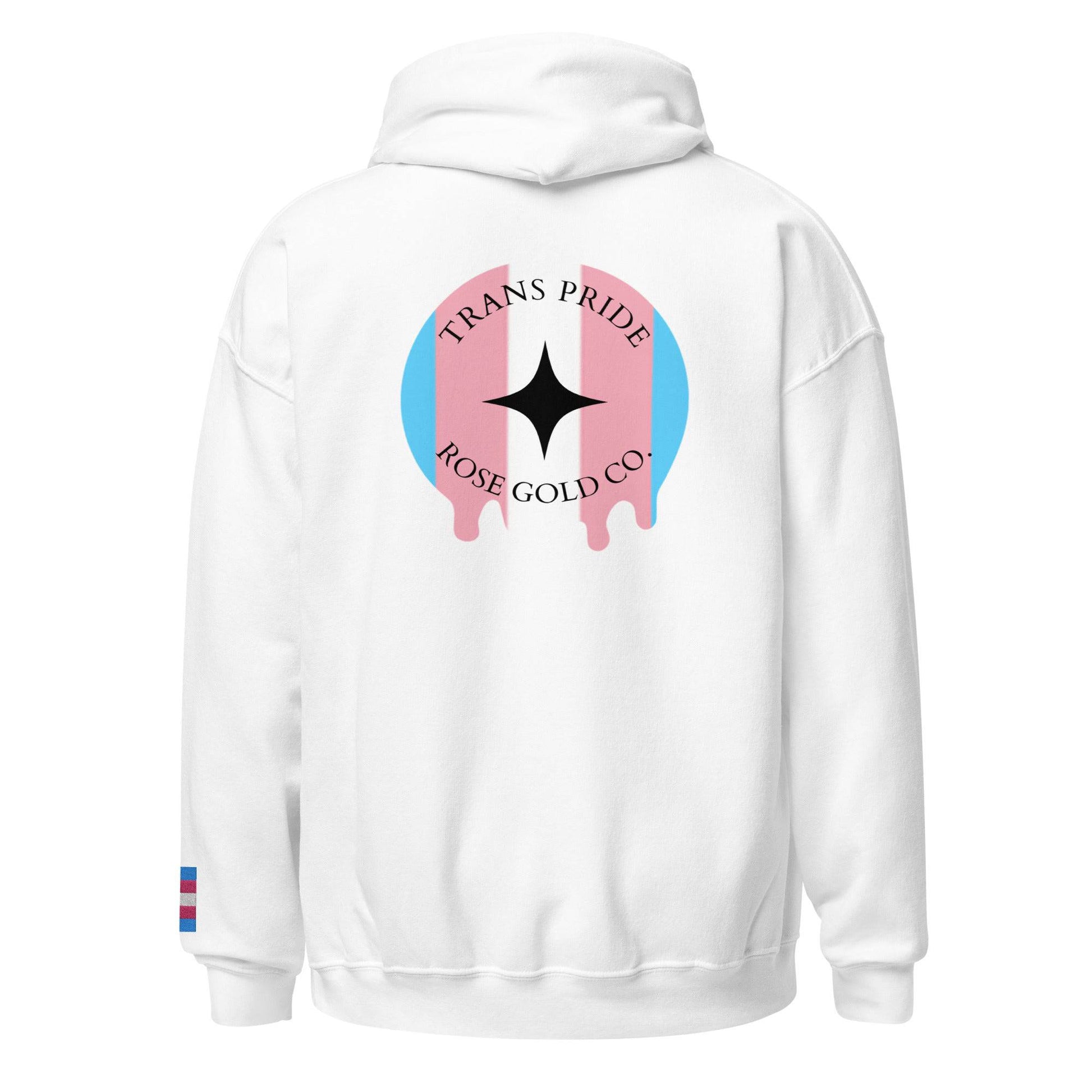 Premium Melting Trans Pride Embroidered Hoodie - Rose Gold Co. Shop