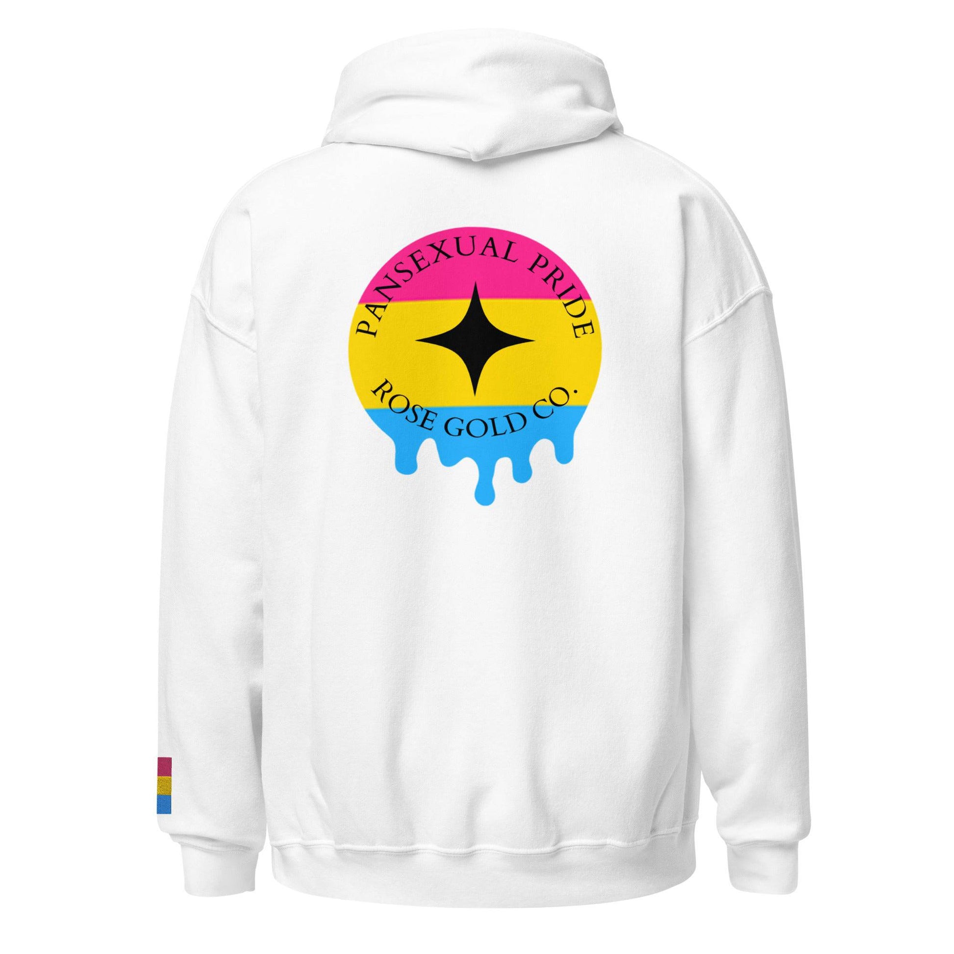 Premium Melting Pansexual Pride Embroidered Hoodie - Rose Gold Co. Shop