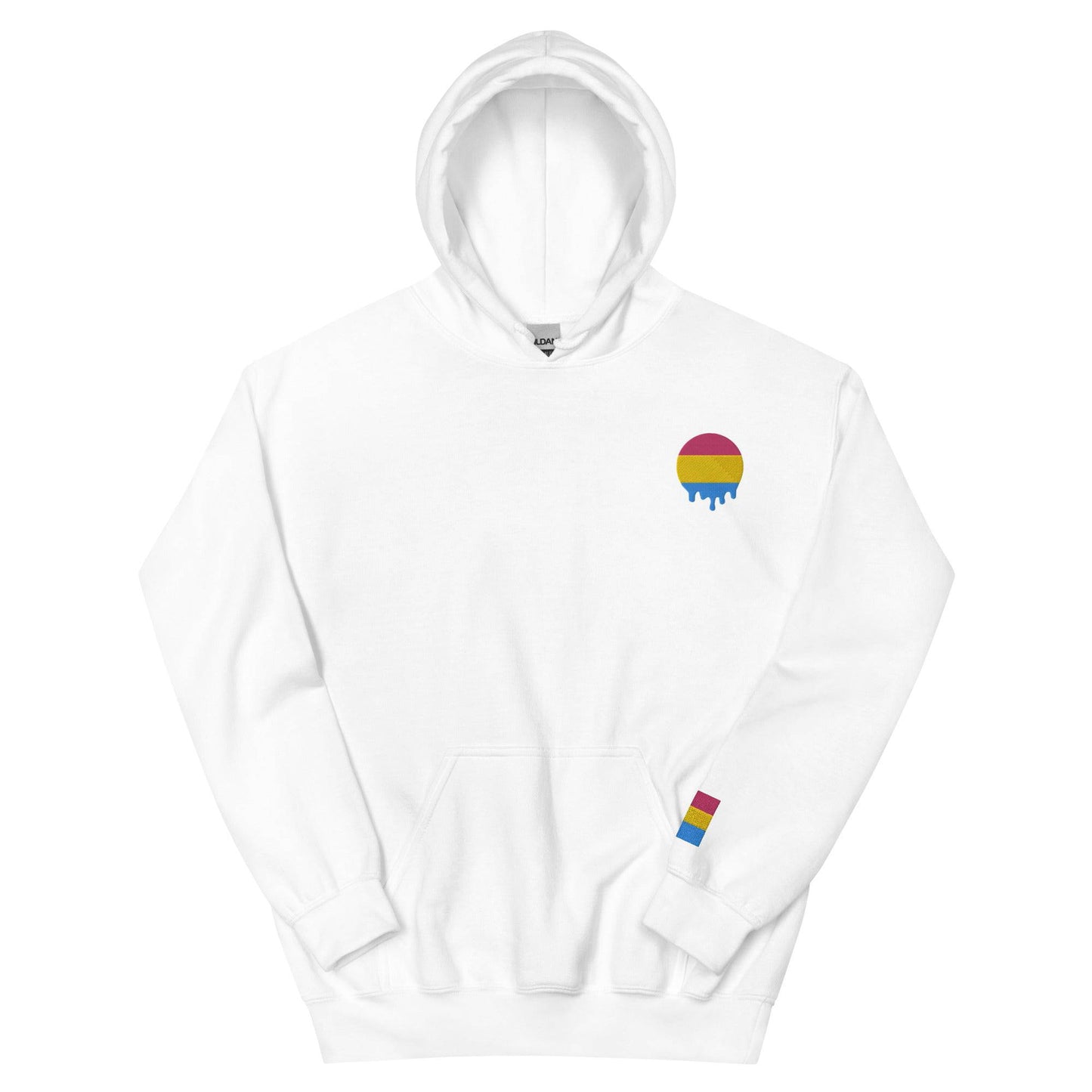 Premium Melting Pansexual Pride Embroidered Hoodie - Rose Gold Co. Shop