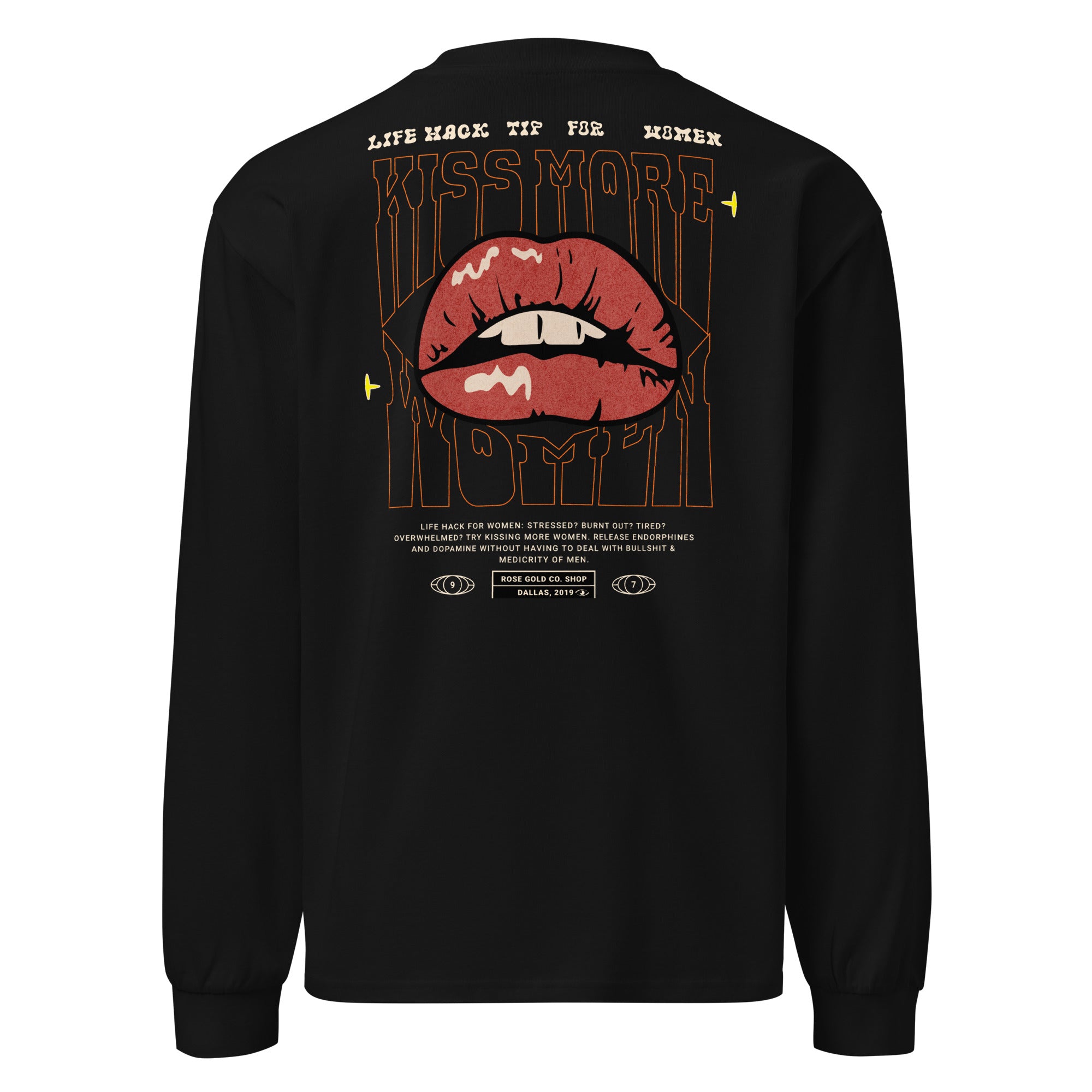 Life Hack Kiss More Women Premium Heavyweight long sleeve shirt