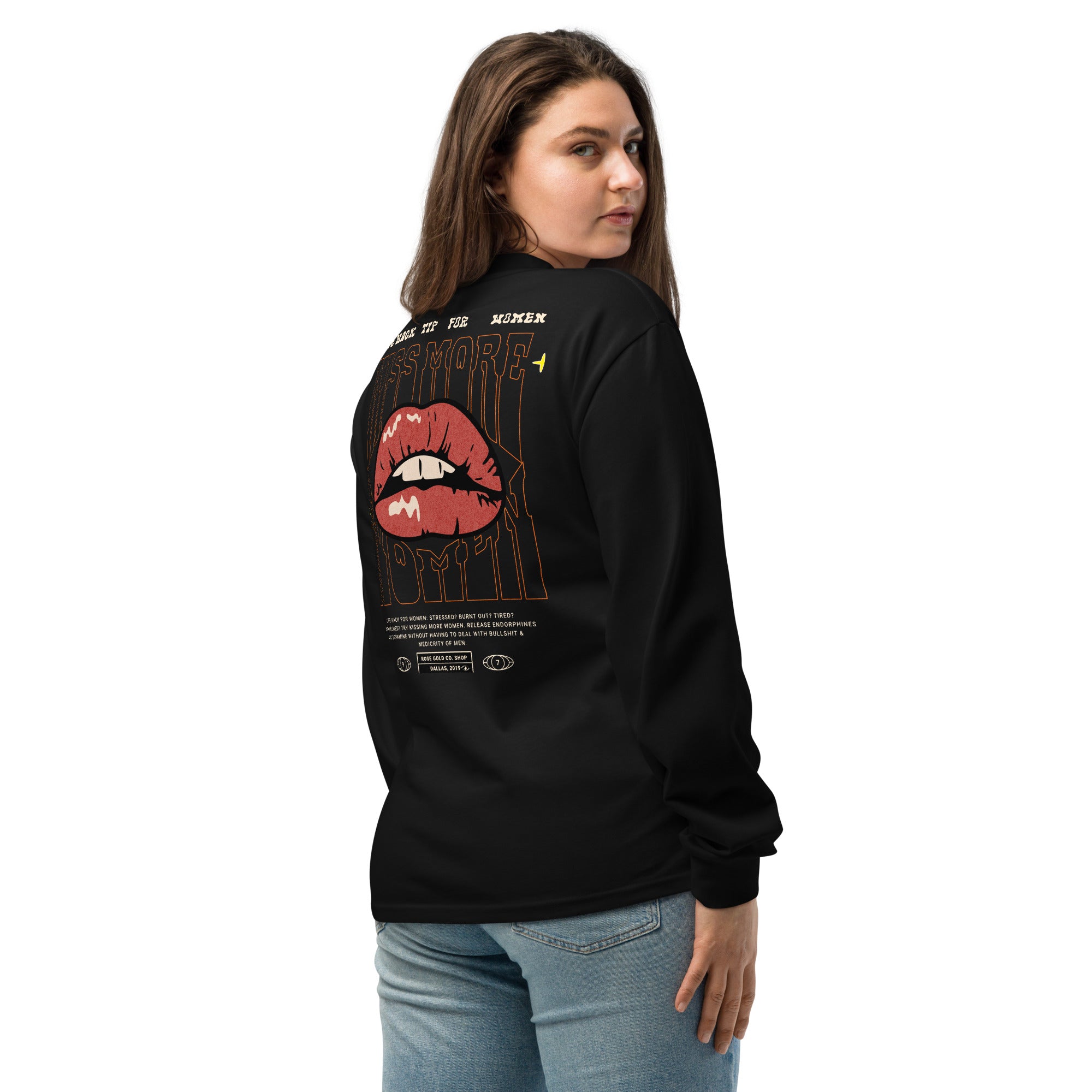 Life Hack Kiss More Women Premium Heavyweight long sleeve shirt