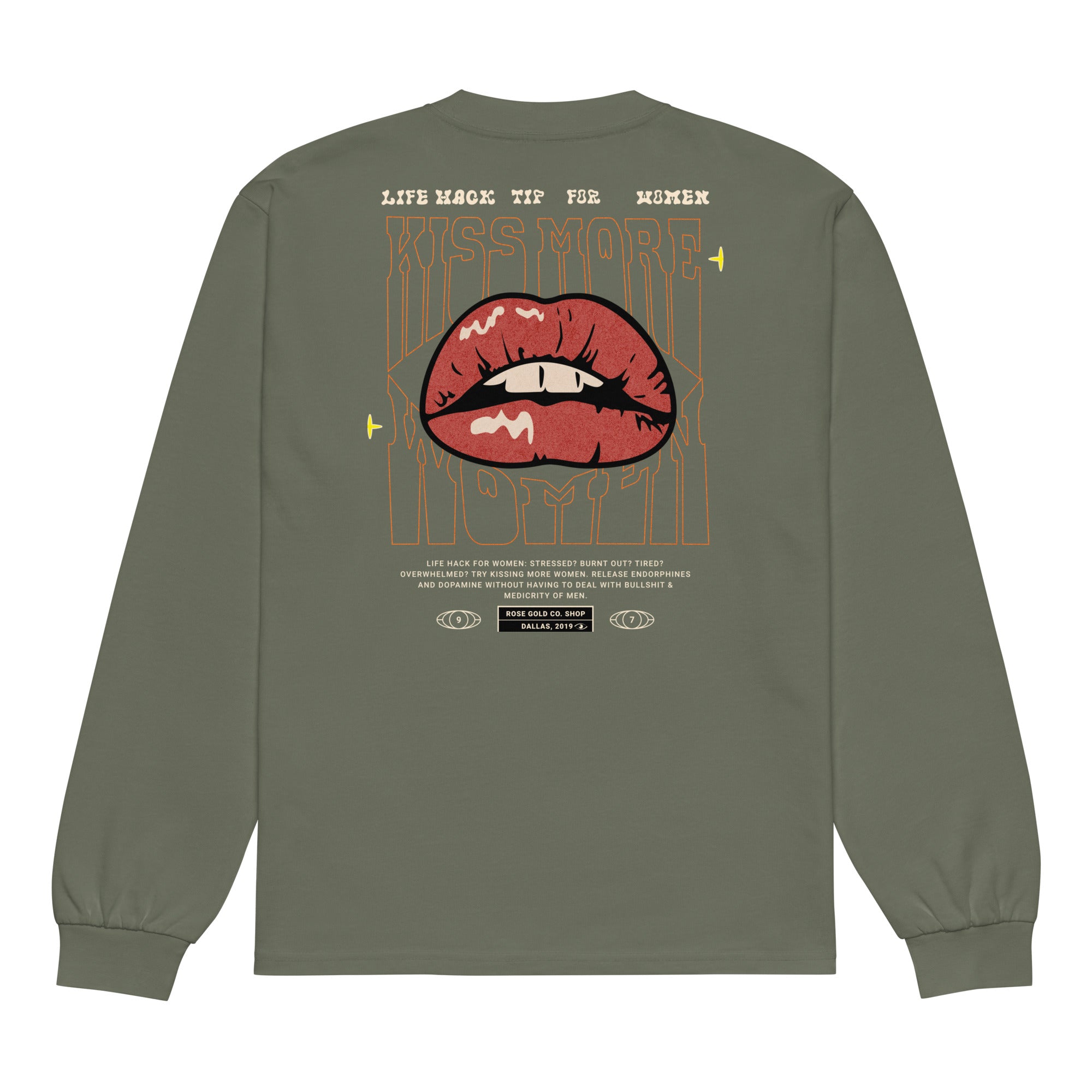 Life Hack Kiss More Women Premium Heavyweight long sleeve shirt