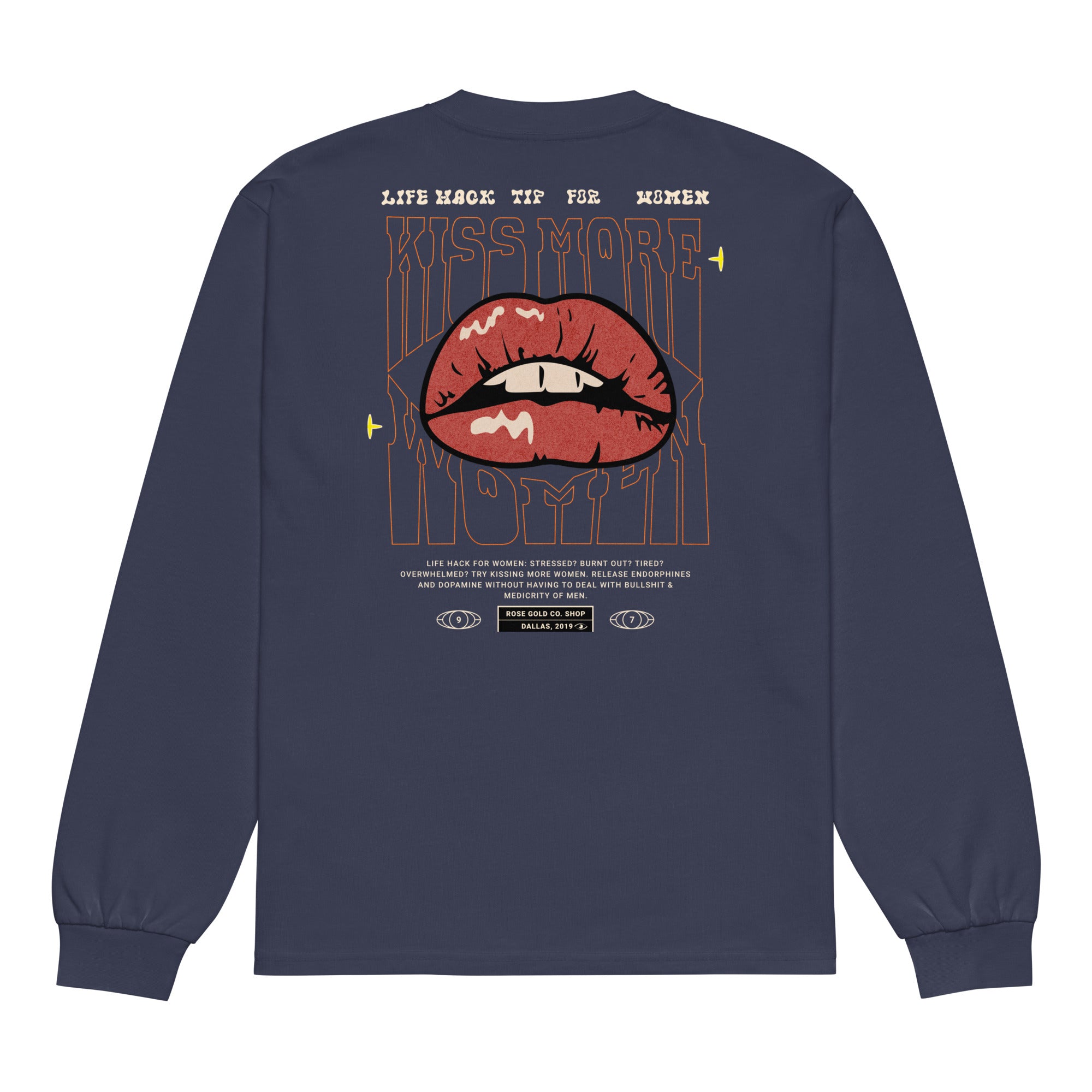 Life Hack Kiss More Women Premium Heavyweight long sleeve shirt