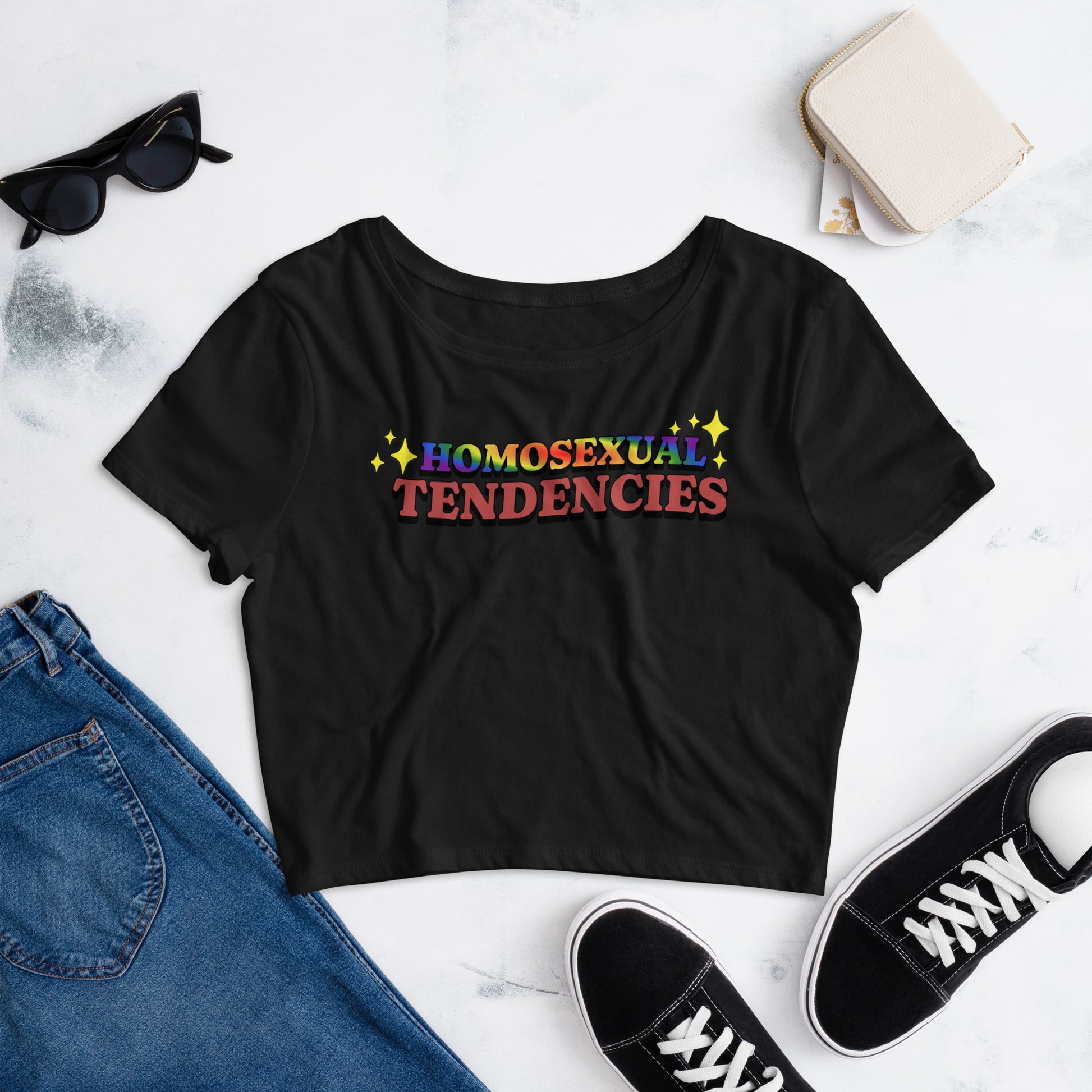 LGBT_Pride-Homosexual Tendencies Crop Tee - Rose Gold Co. Shop