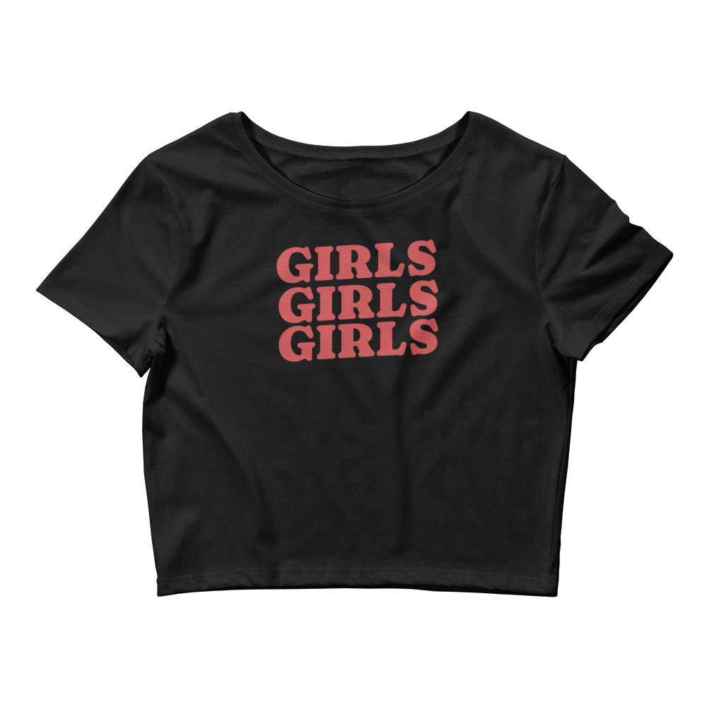 LGBT_Pride-Girls Girls Girls Crop Tee - Rose Gold Co. Shop