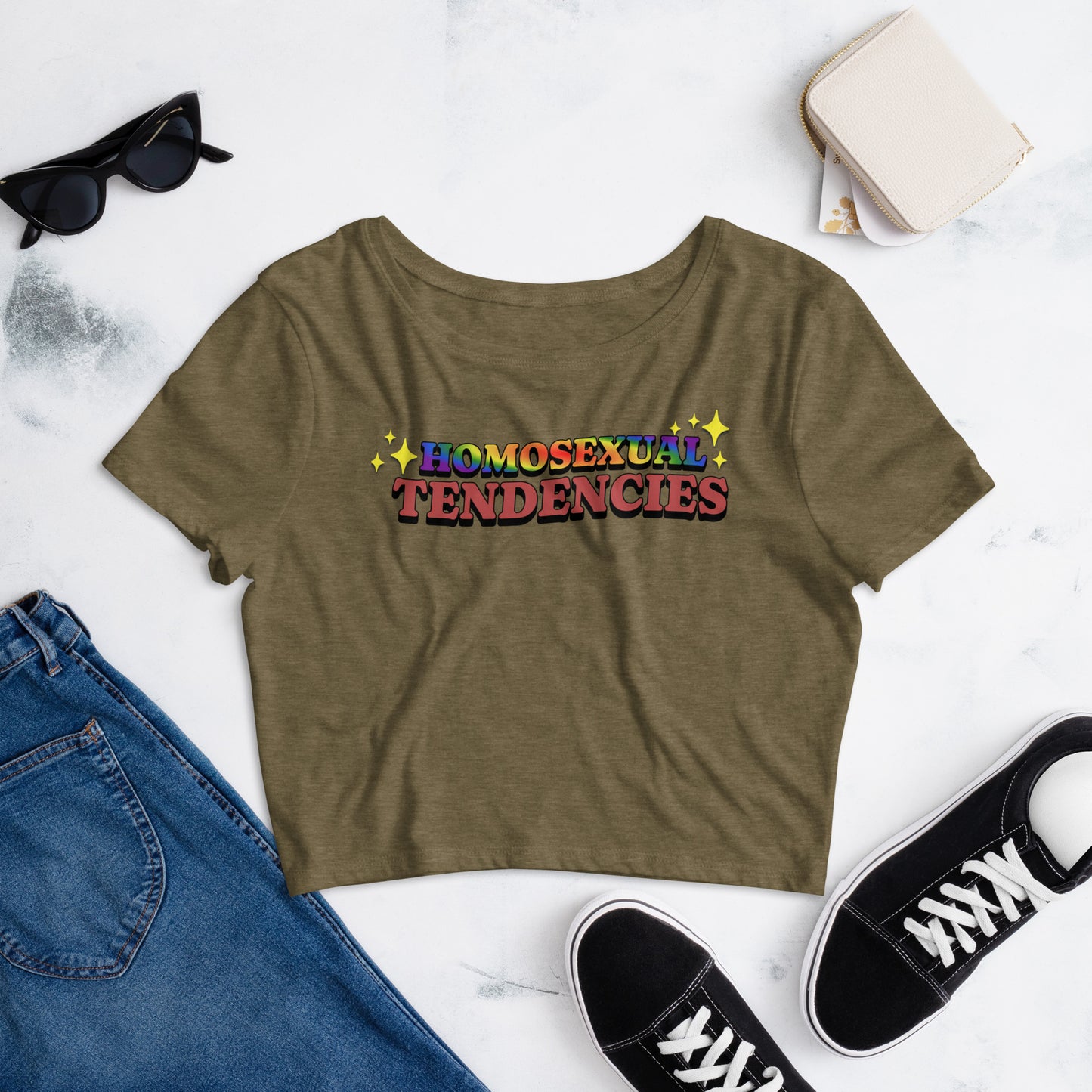 LGBT_Pride-Homosexual Tendencies Crop Tee - Rose Gold Co. Shop