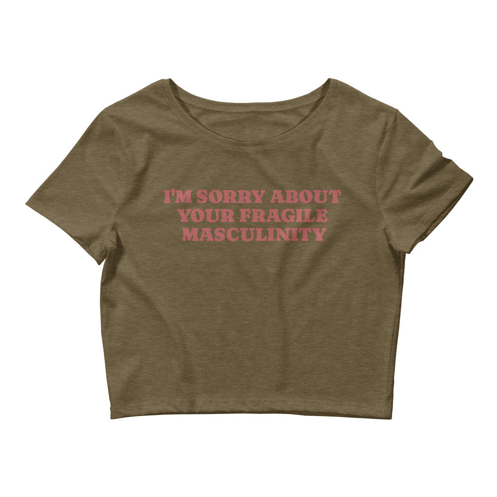 LGBT_Pride-I'm Sorry About Your Fragile Masculinity Crop Tee - Rose Gold Co. Shop
