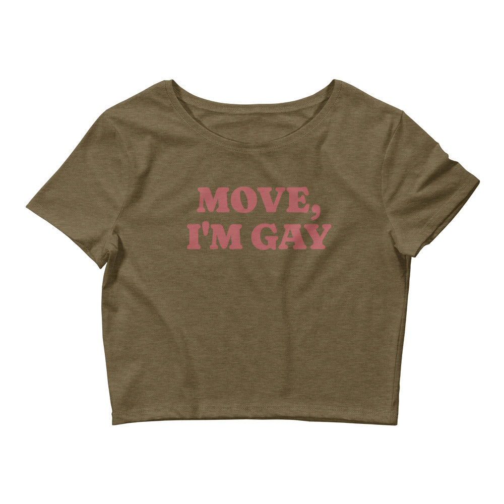 LGBT_Pride-MOVE, I'm Gay Crop Tee - Rose Gold Co. Shop