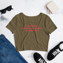 LGBT_Pride-I Support Women’s Rights & Wrongs Crop Tee - Rose Gold Co. Shop